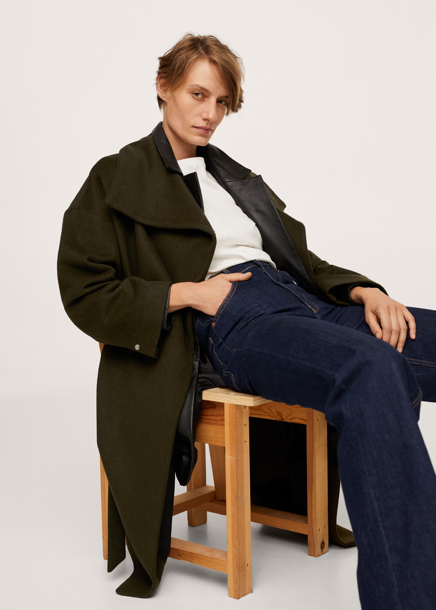 Vlněný kabát oversize - Detail zboží 3