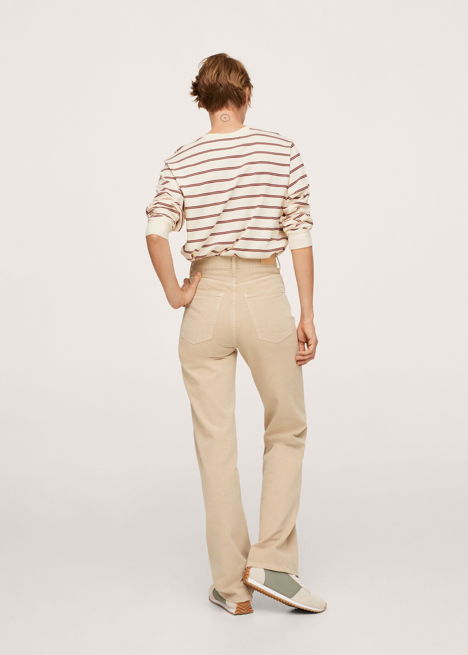High waist straight jeans - Reverse of the article