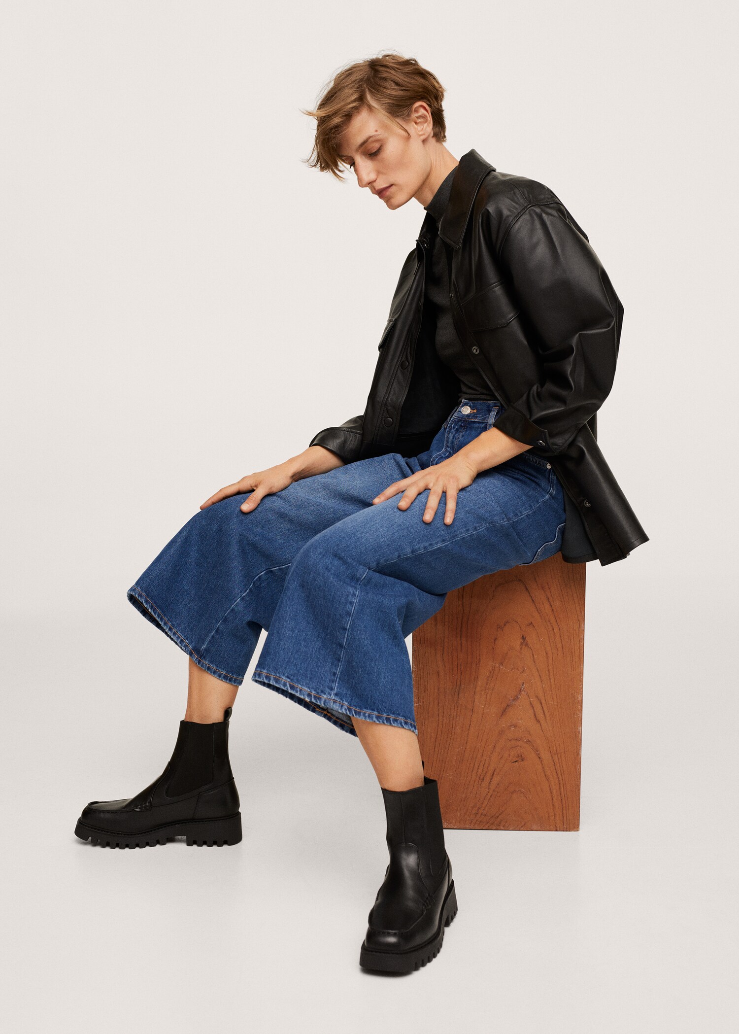 Džíny culottes s vysokým pasem - Detail zboží 3