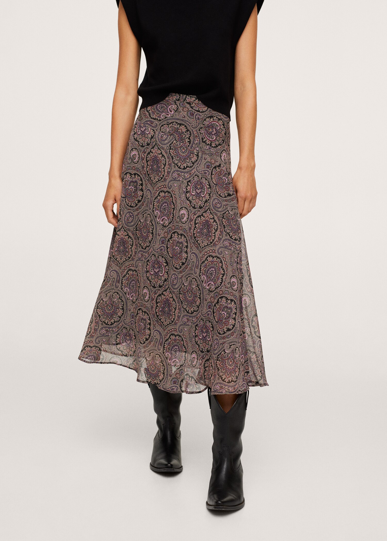Fluid midi skirt - Medium plane