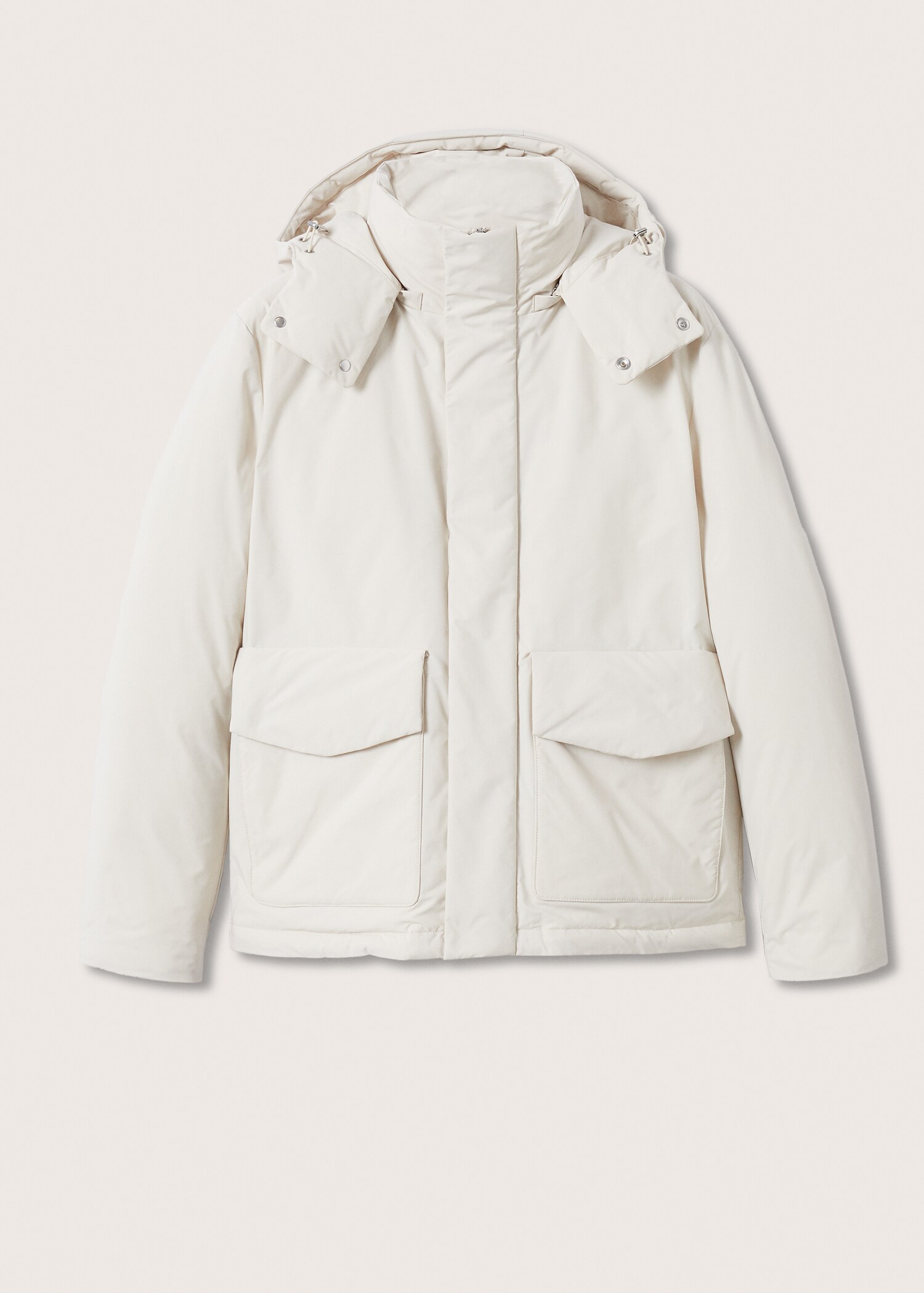 Detachable hood quilted coat - Article without model
