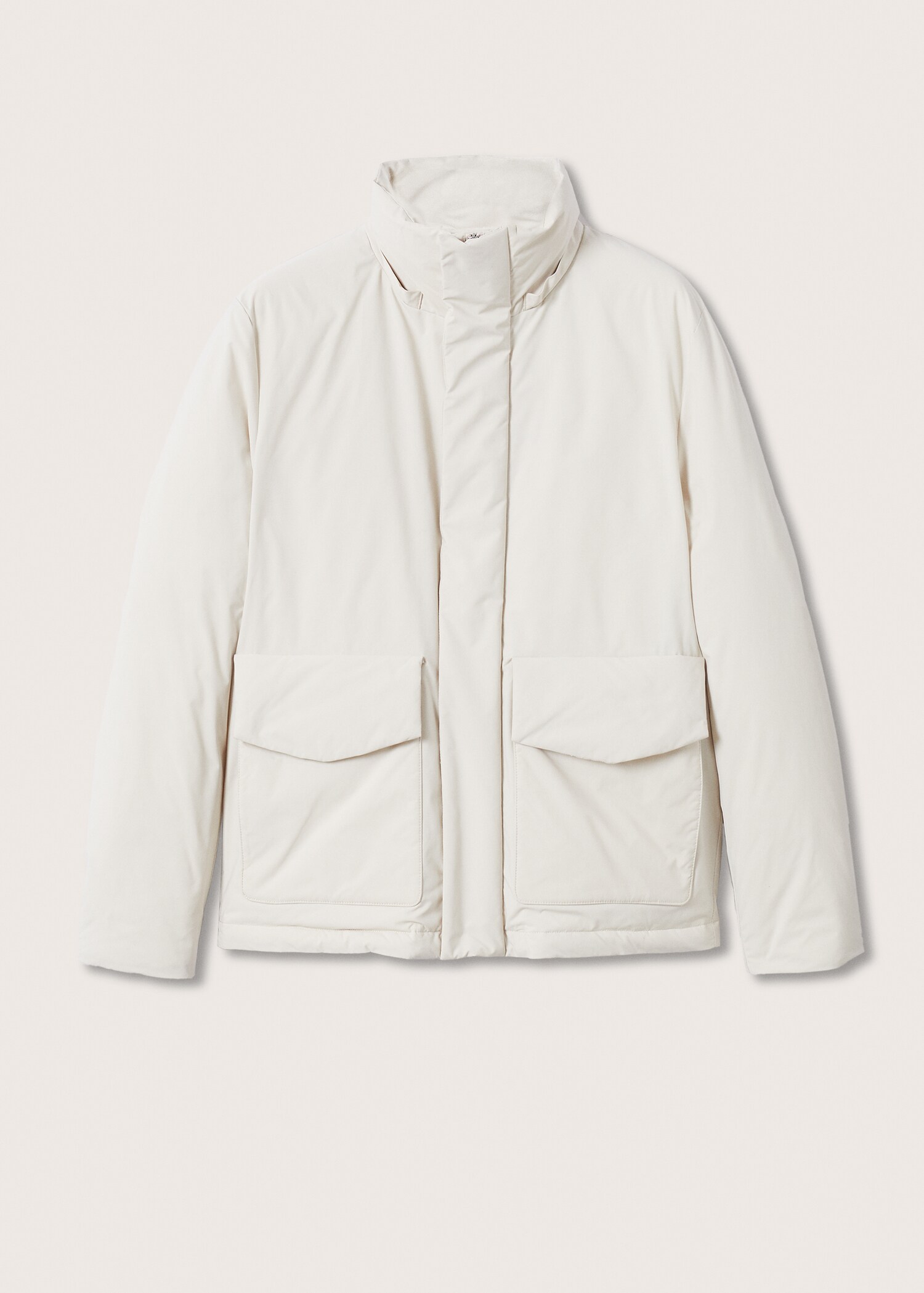 Detachable hood quilted coat - Details of the article 9