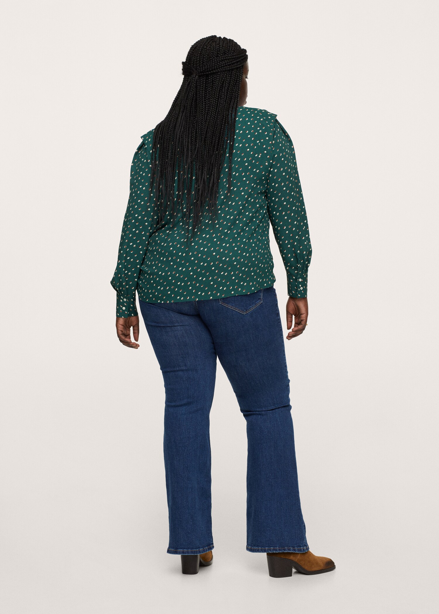 Blusa fluida estampada - Reverso del artículo