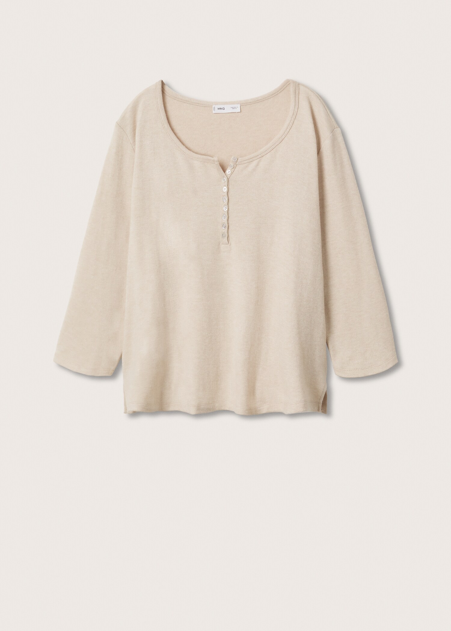 Buttoned long sleeve t-shirt - Article without model