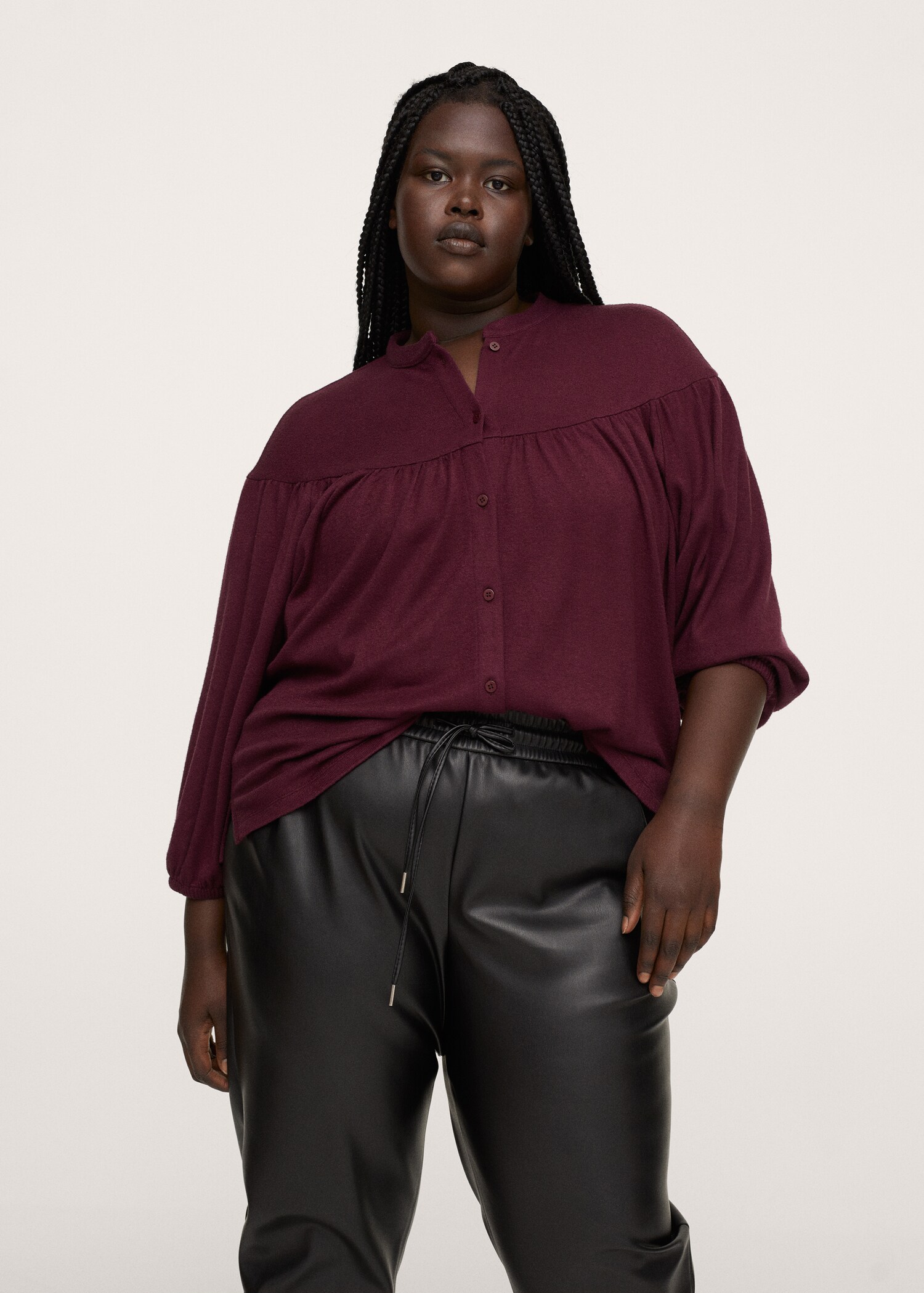 Buttoned long sleeve t-shirt - Medium plane