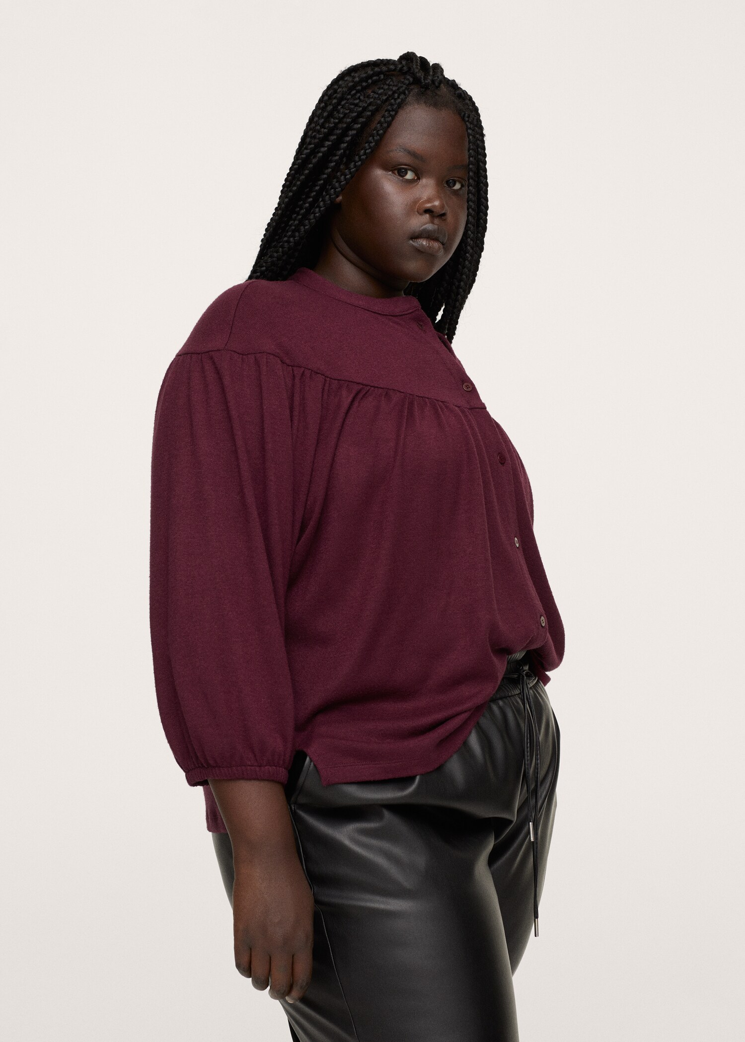 Buttoned long sleeve t-shirt - Details of the article 1