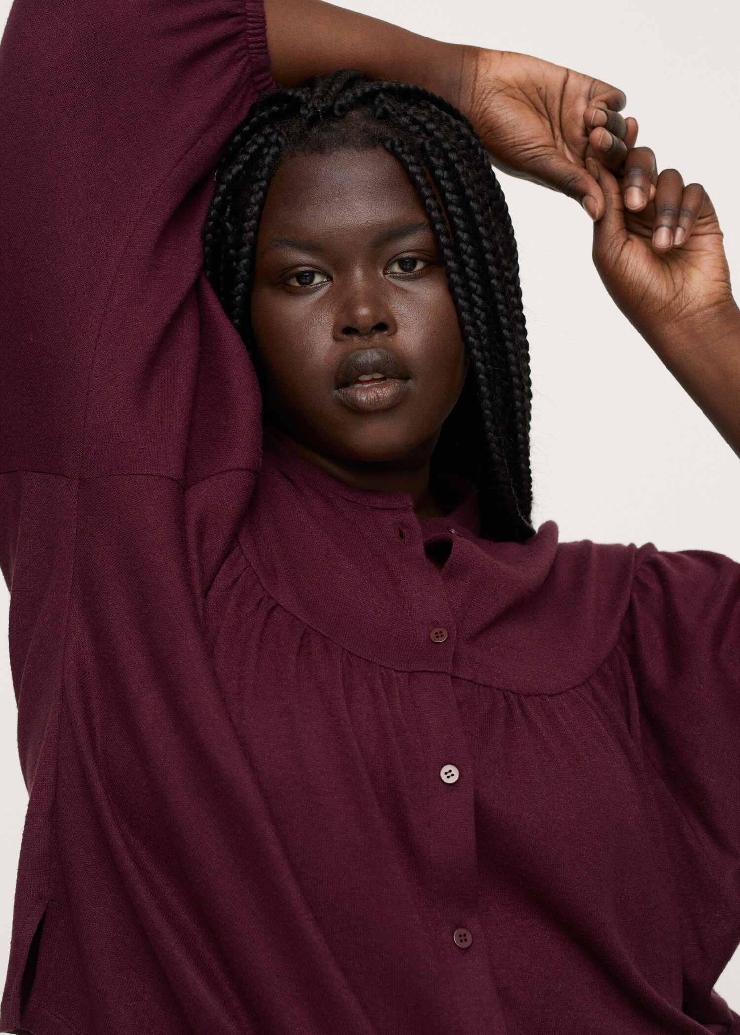 Buttoned long sleeve t-shirt - Details of the article 2