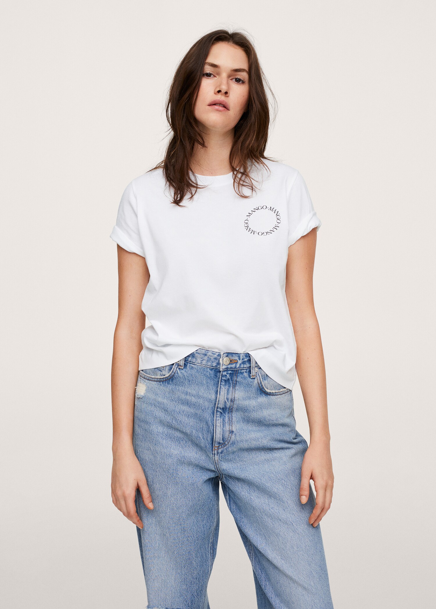 Camiseta algodón logo - Plano medio