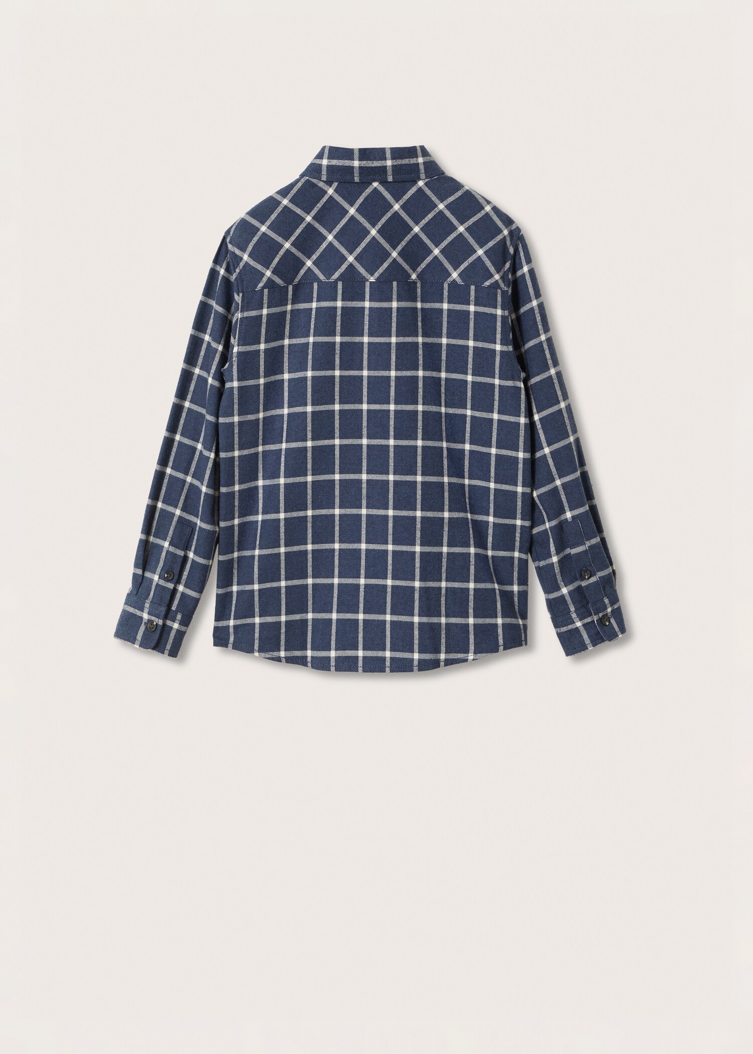 Camisa algodón cuadros - Reverso del artículo