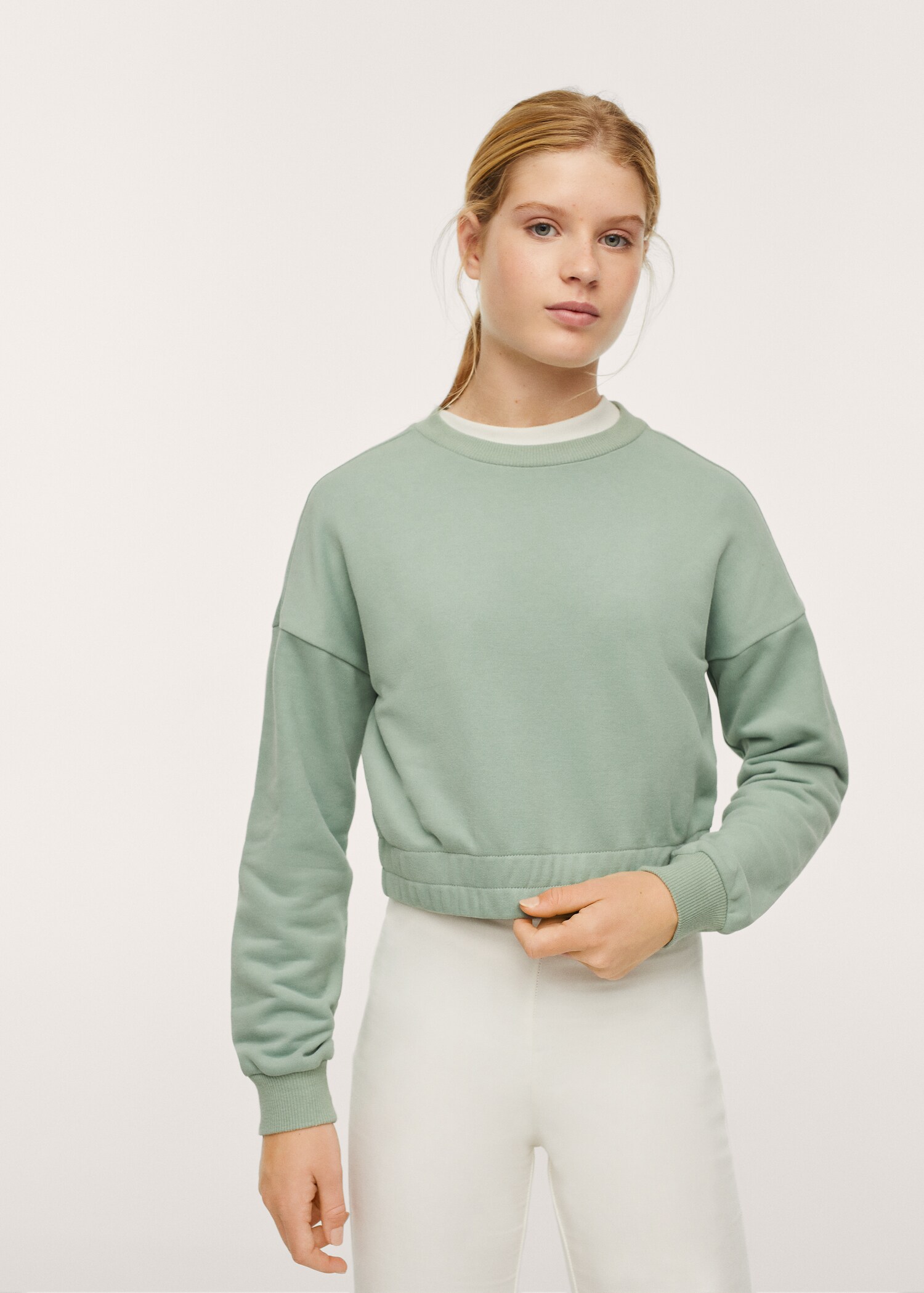 Oversize  crop sweatshirt - Details of the article 1