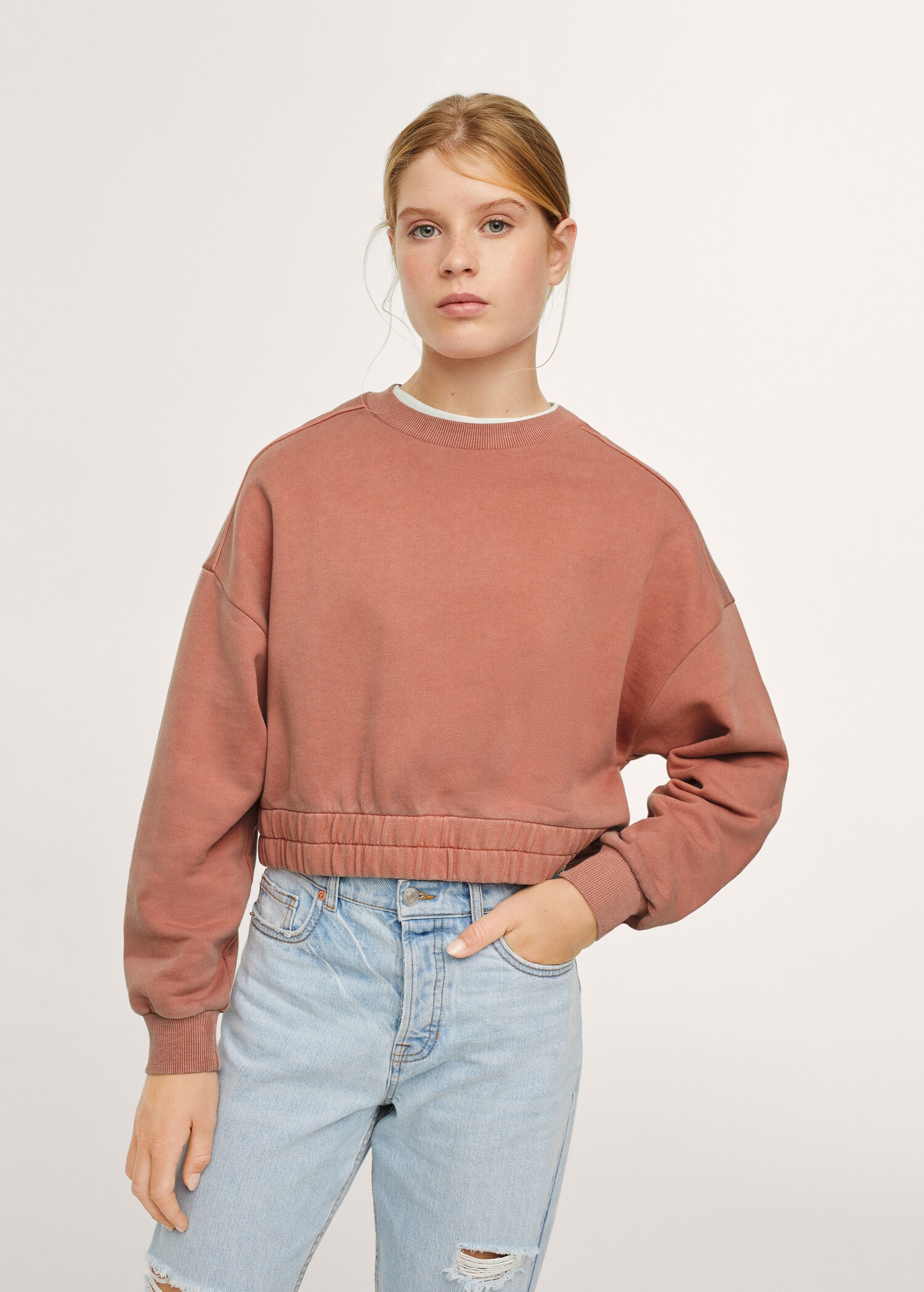 Oversize  crop sweatshirt - Medium plane