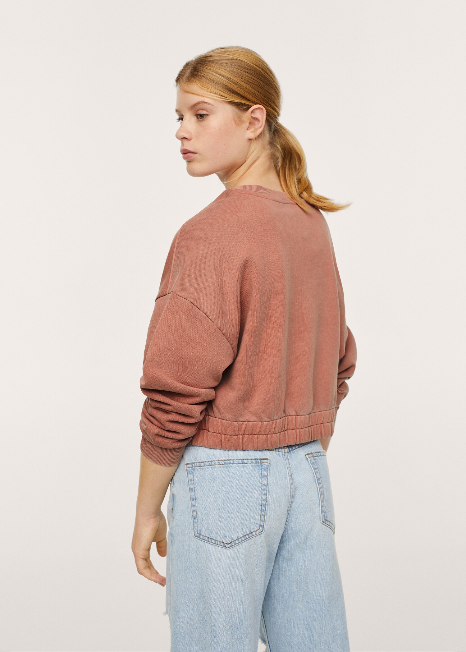 Oversize  crop sweatshirt - Reverse of the article
