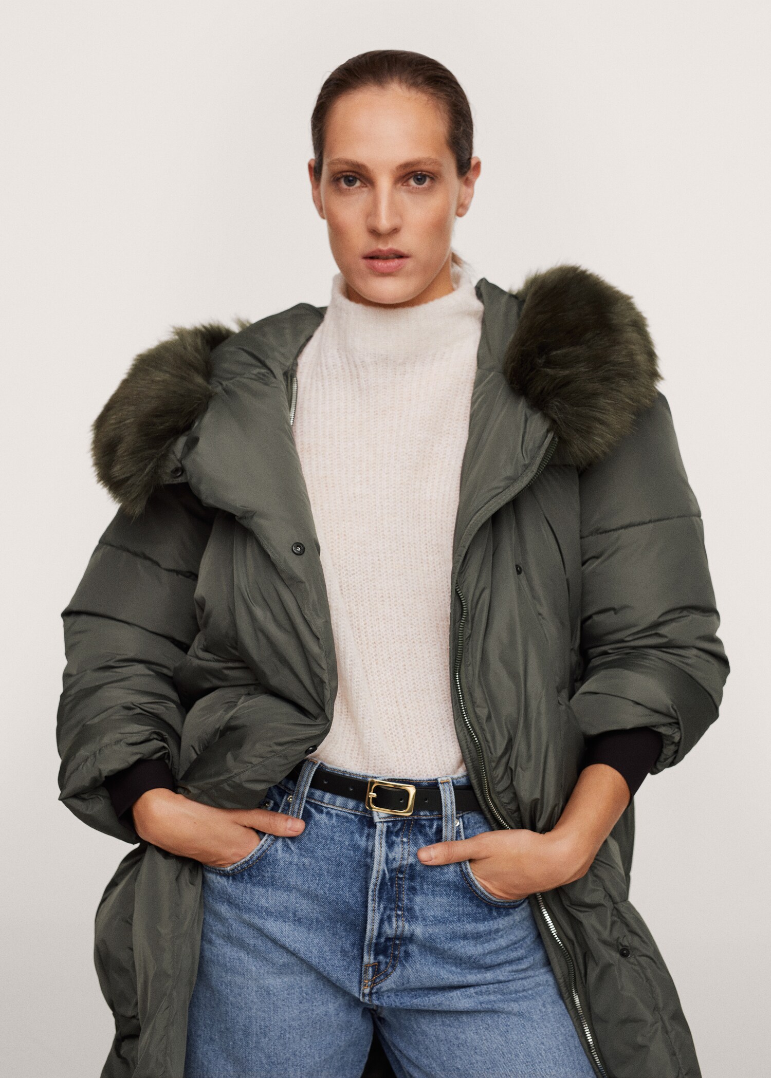 Anorak acolchado cuello pelo - Detalle del artículo 2
