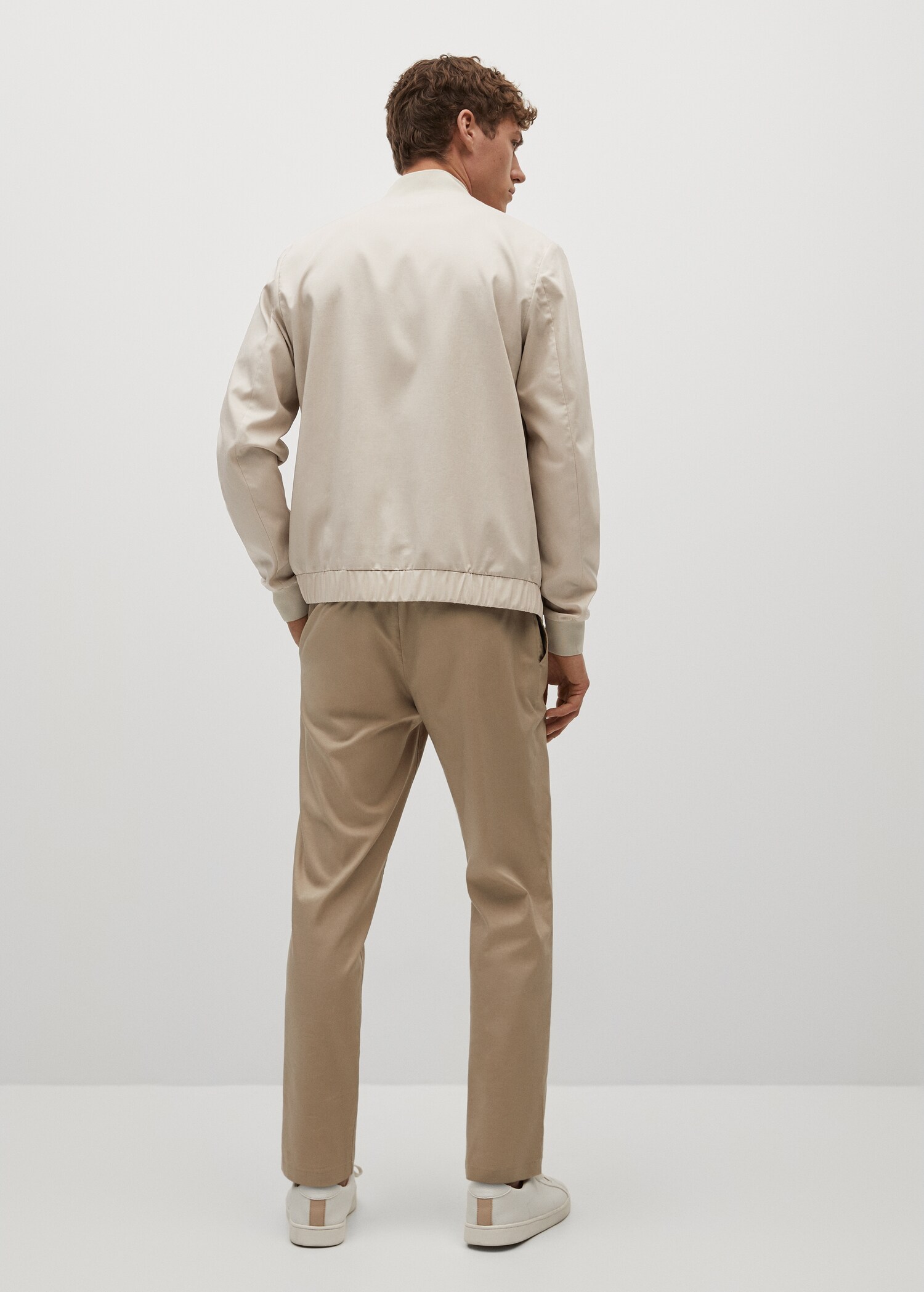 Bunda bomber len a tencel - Zadní strana zboží