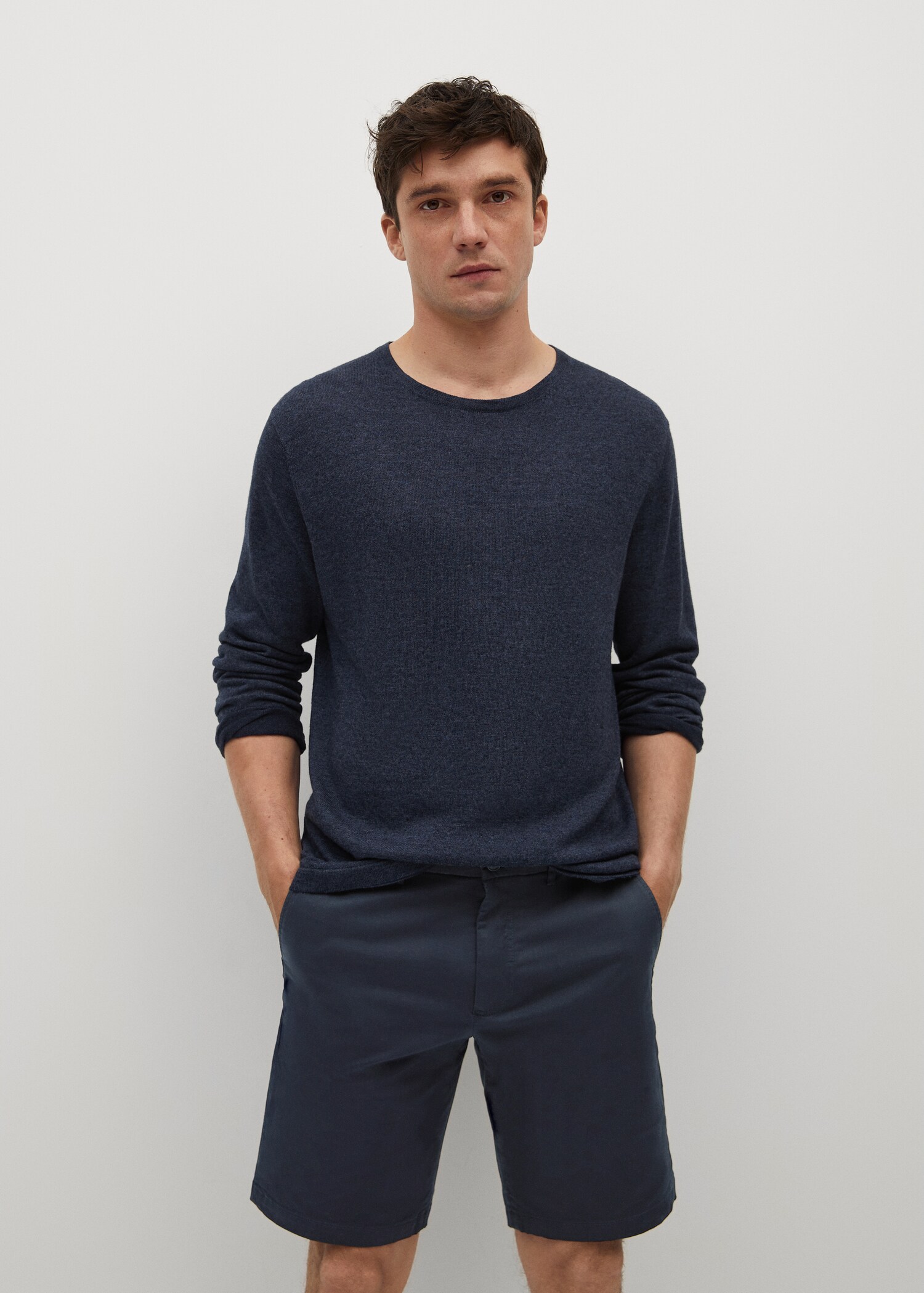 Bermudas slim fit chino algodón - Plano medio