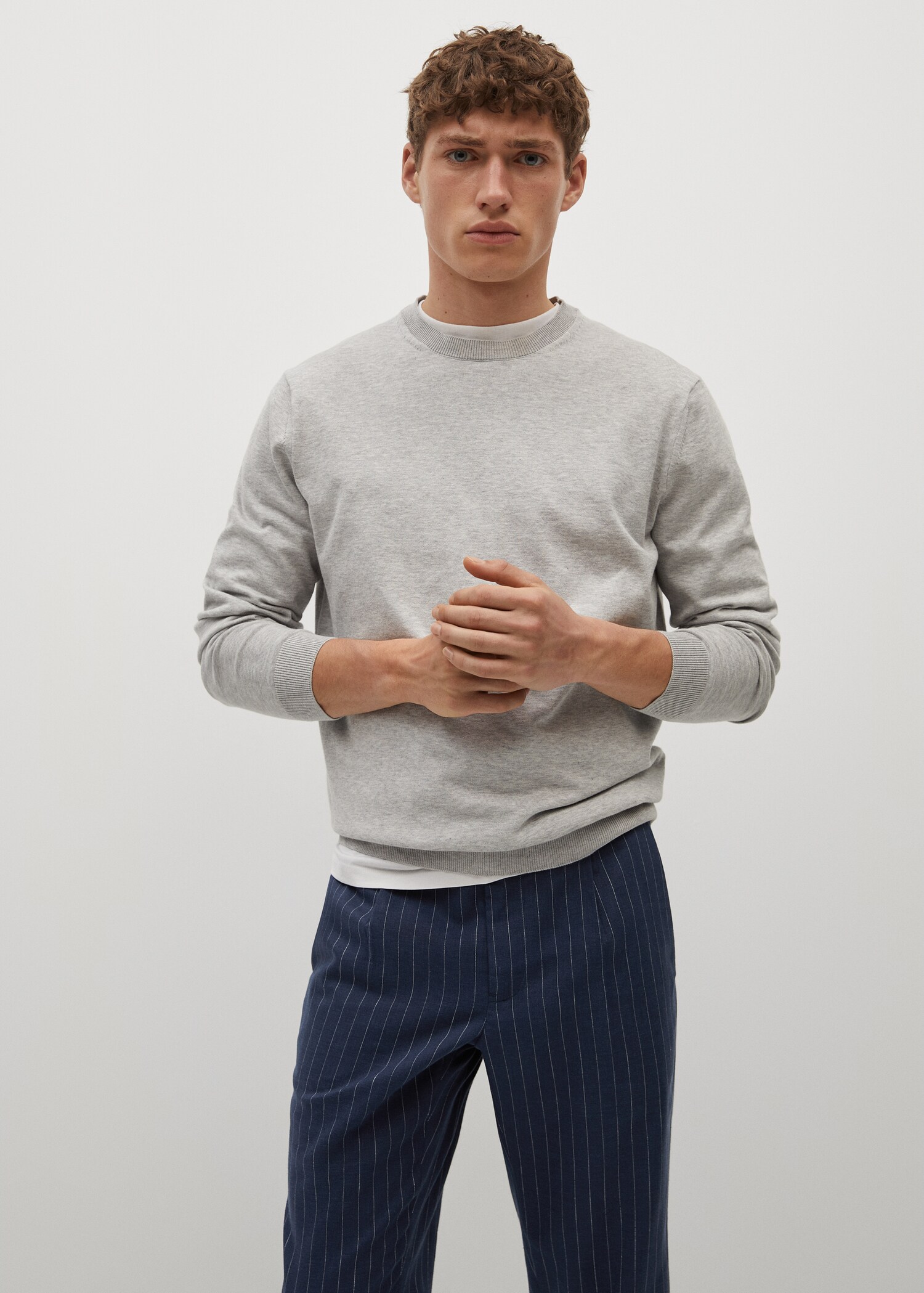 Pantalón lino slim fit rayas - Detalle del artículo 2