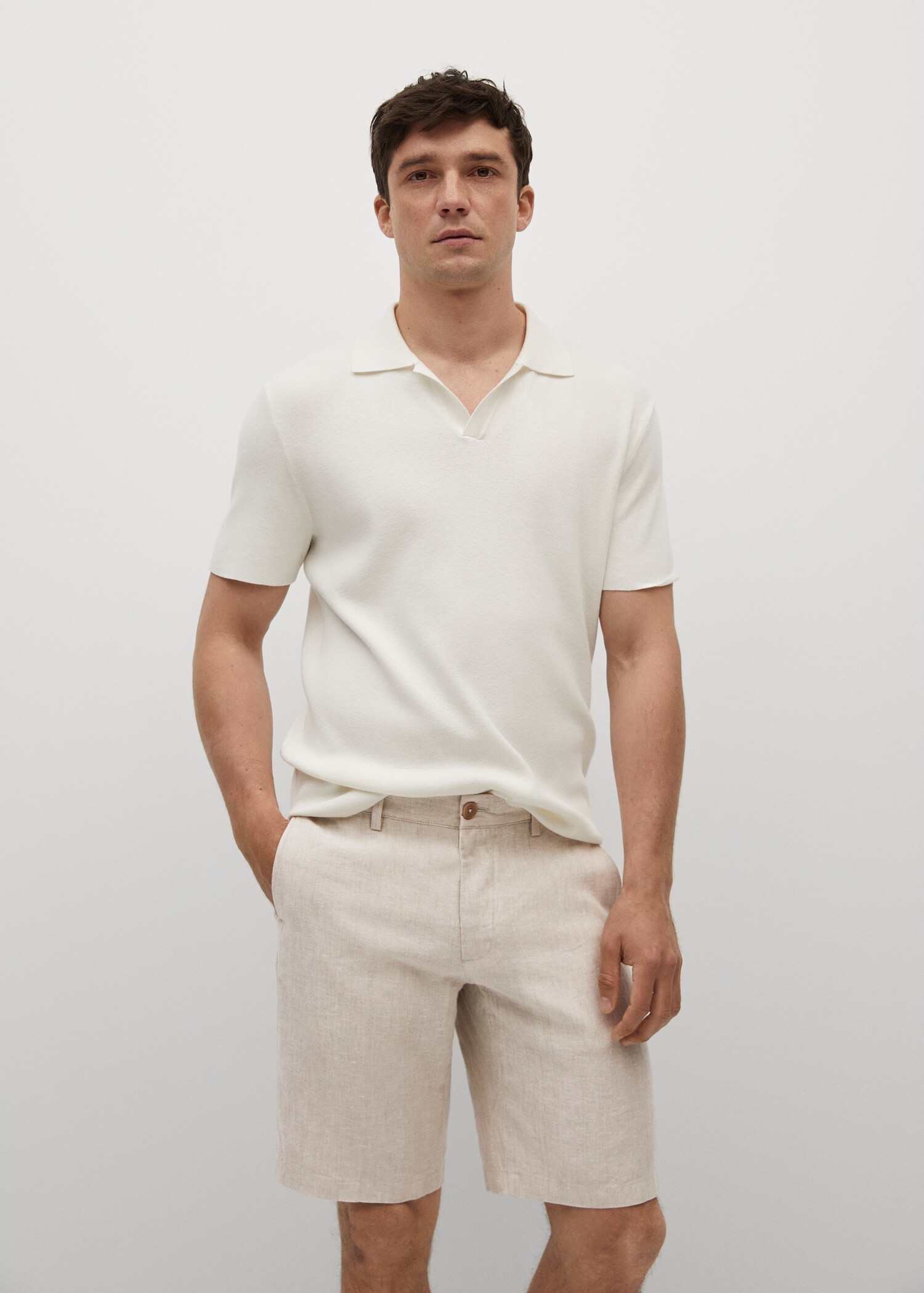 100% linen shorts - Medium plane