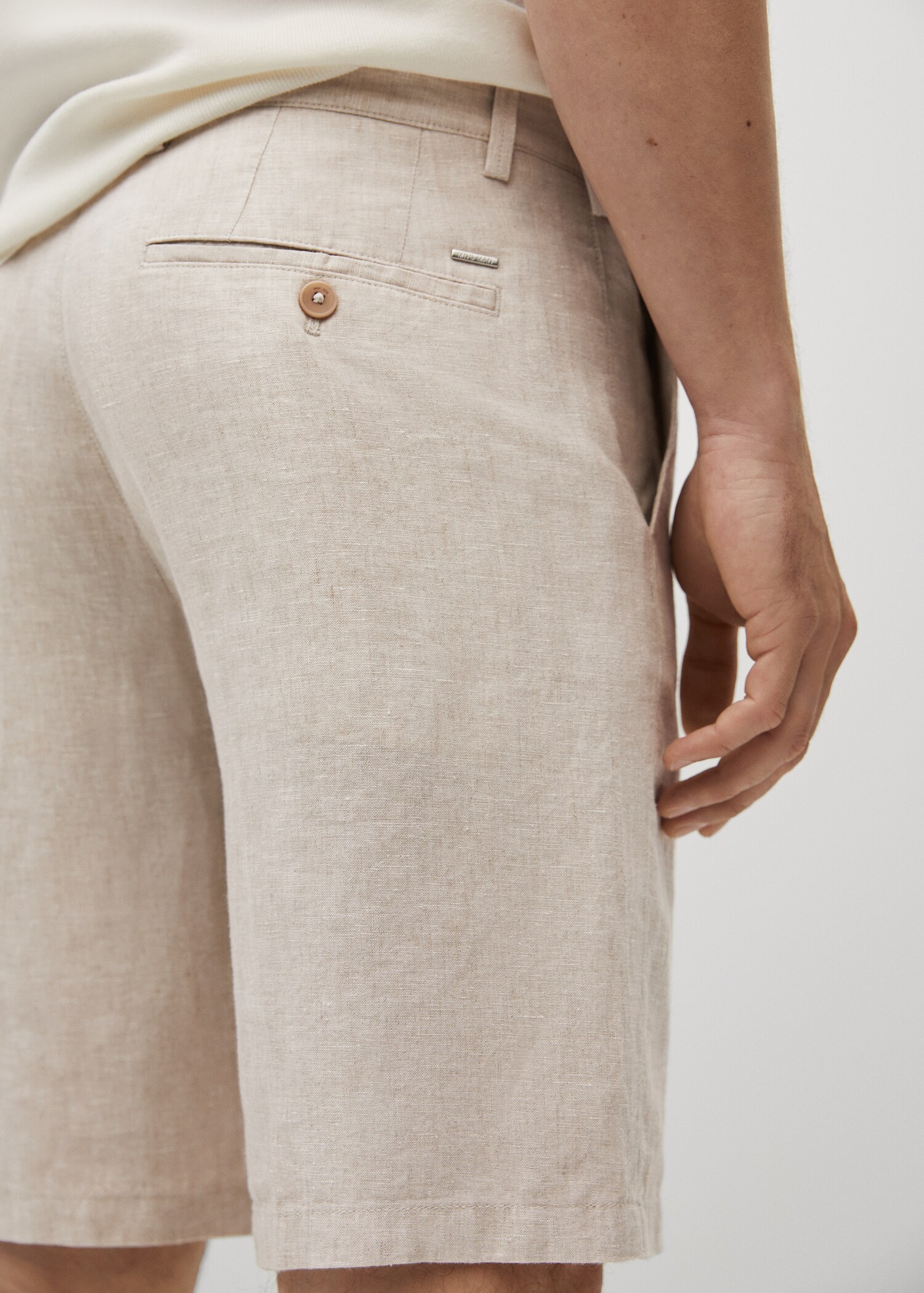 100% linen shorts - Details of the article 2