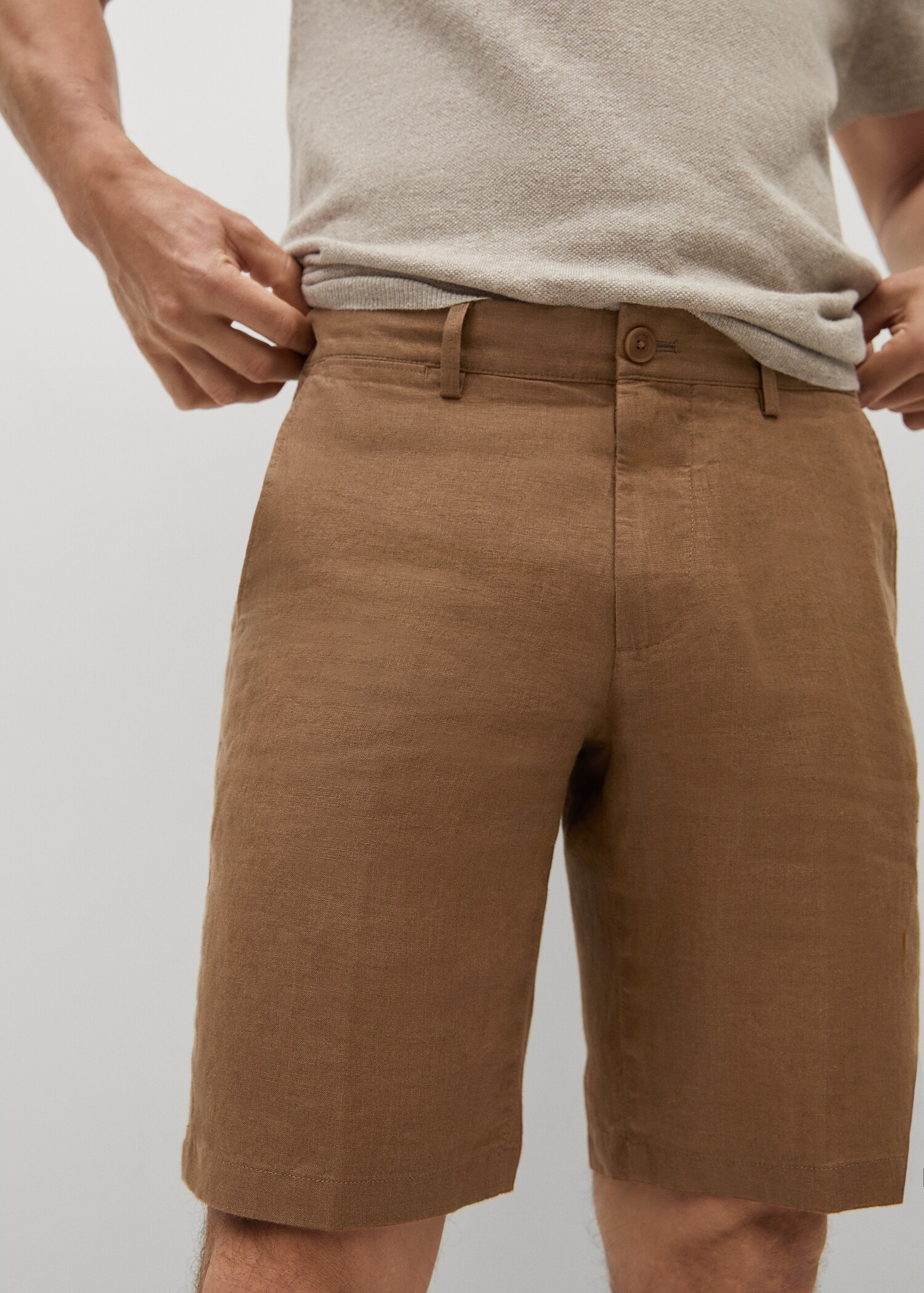 100% linen shorts - Details of the article 1