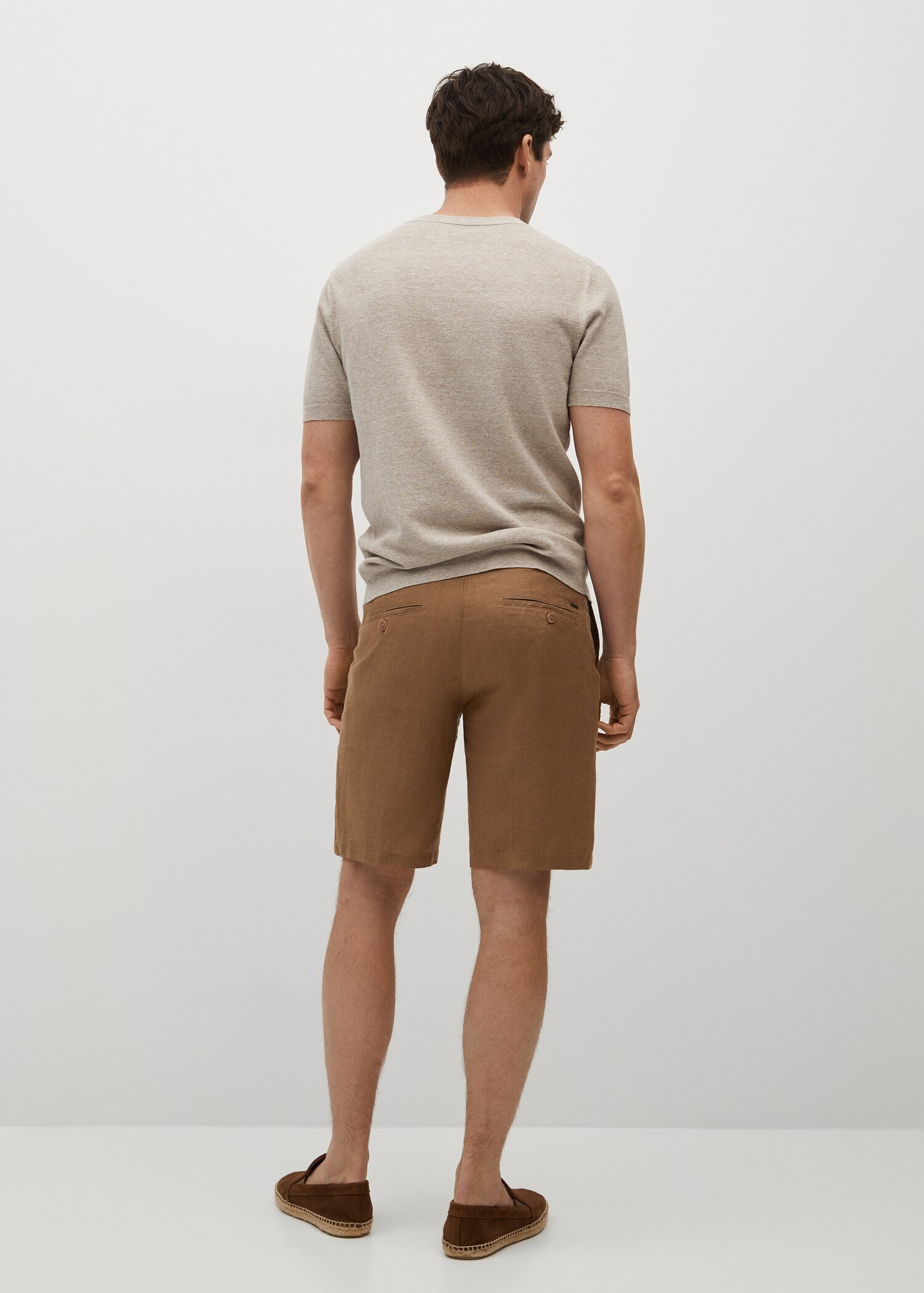 100% linen shorts - Reverse of the article