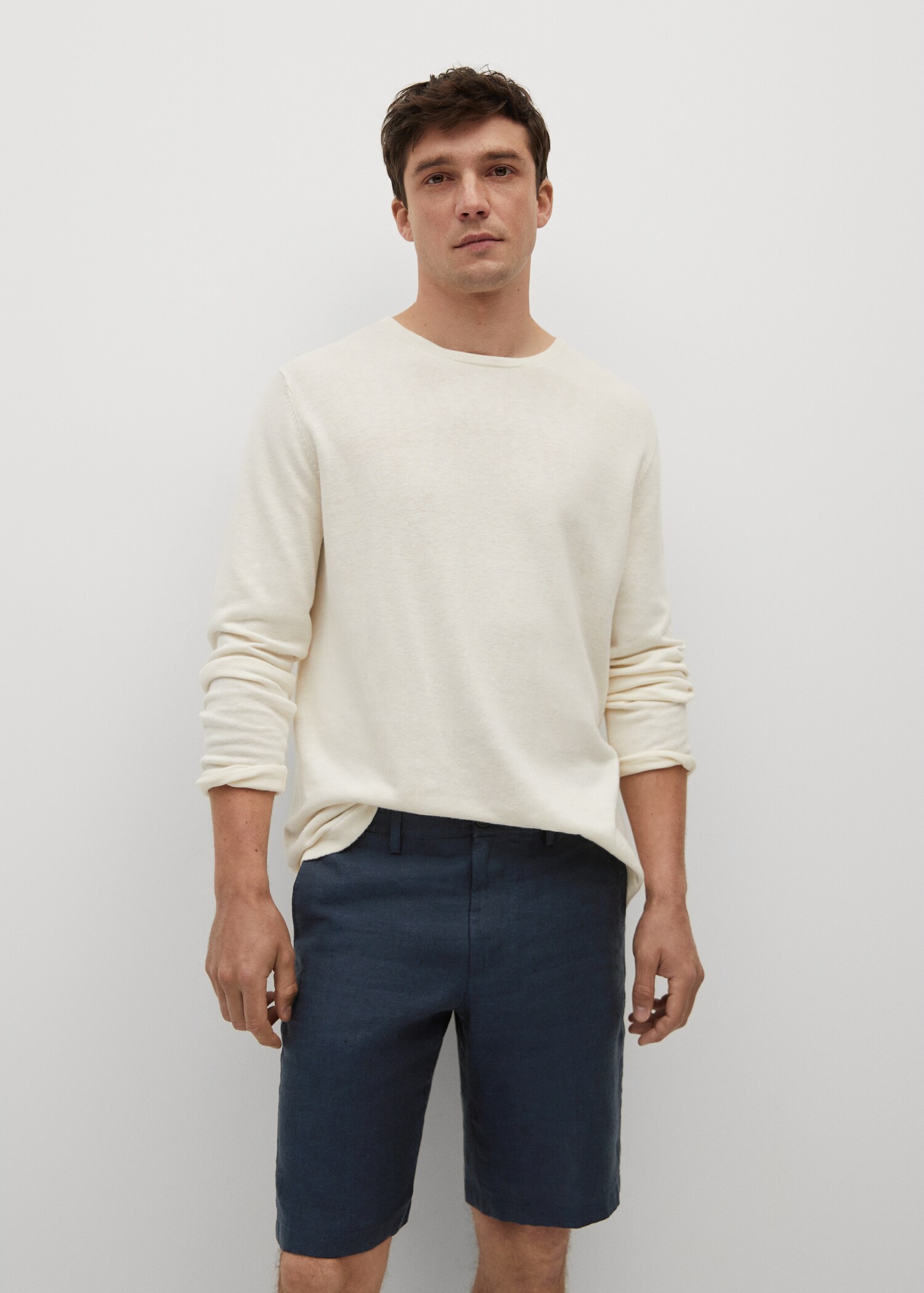 100% linen shorts - Medium plane