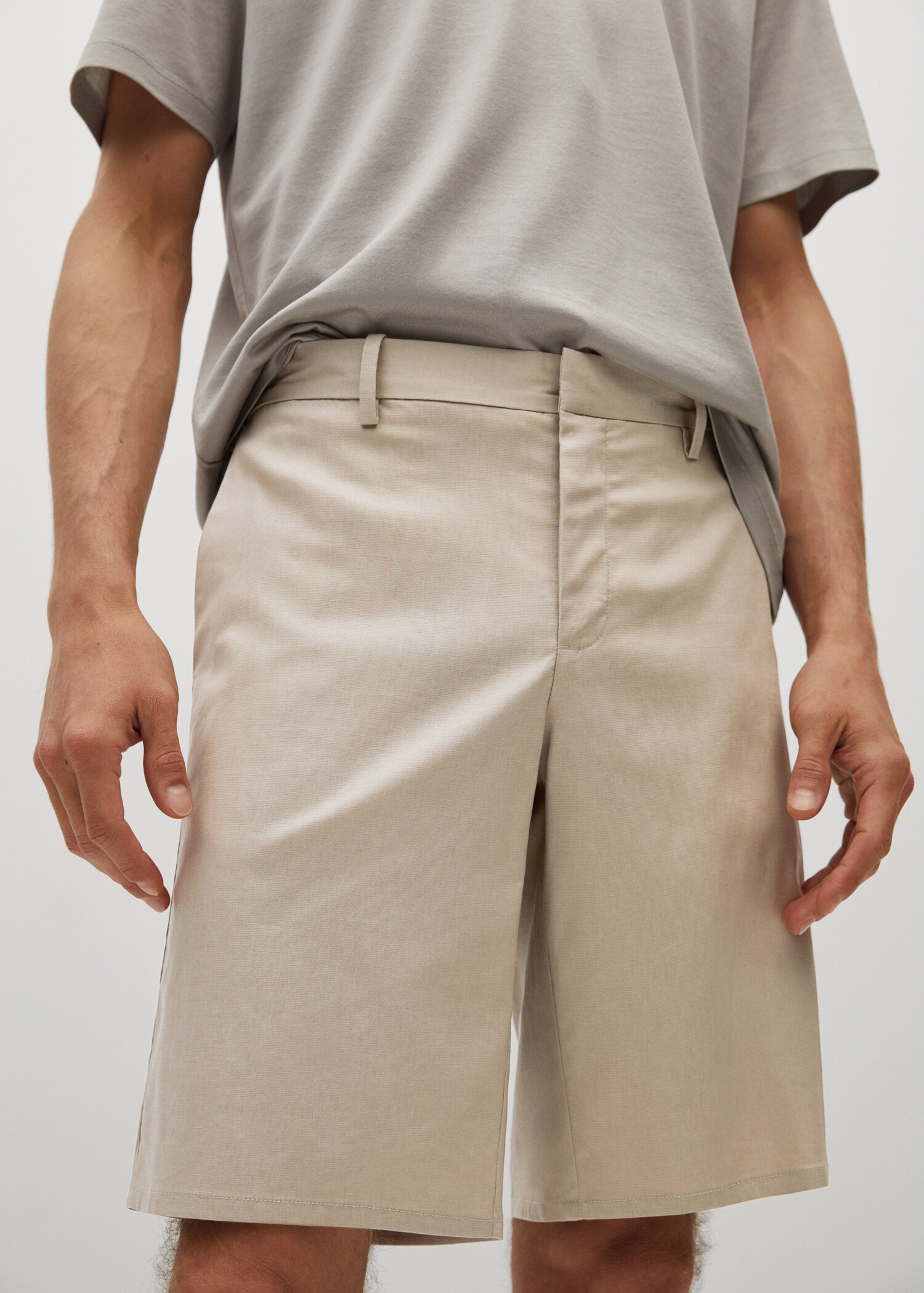 Bermudy stylu chino lyocell a len - Detail zboží 1