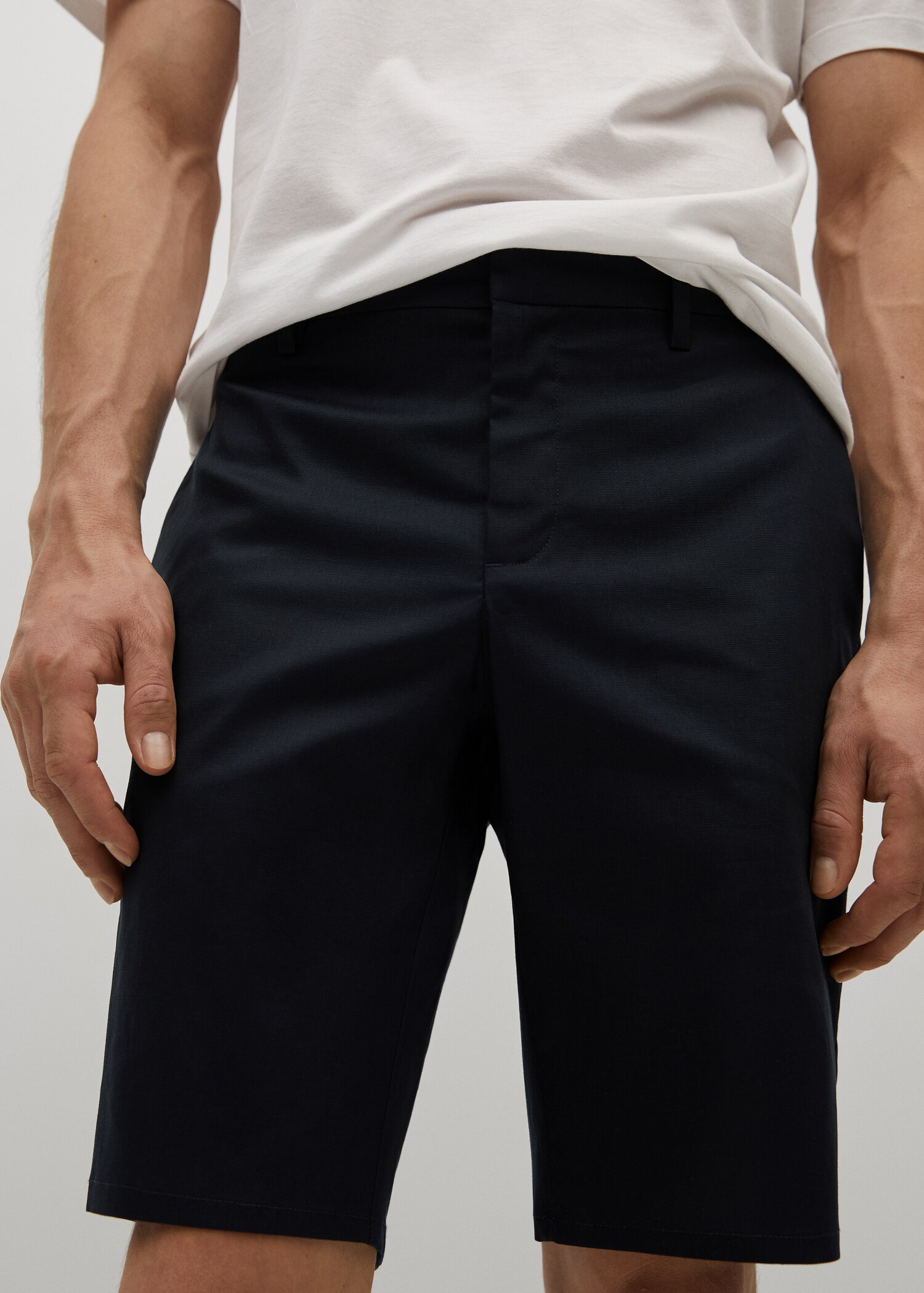 Linen lyocell chino shorts - Details of the article 1