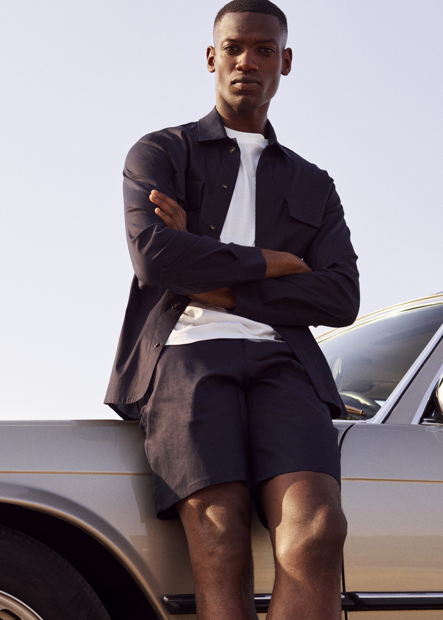Linen lyocell chino shorts - Details of the article 5