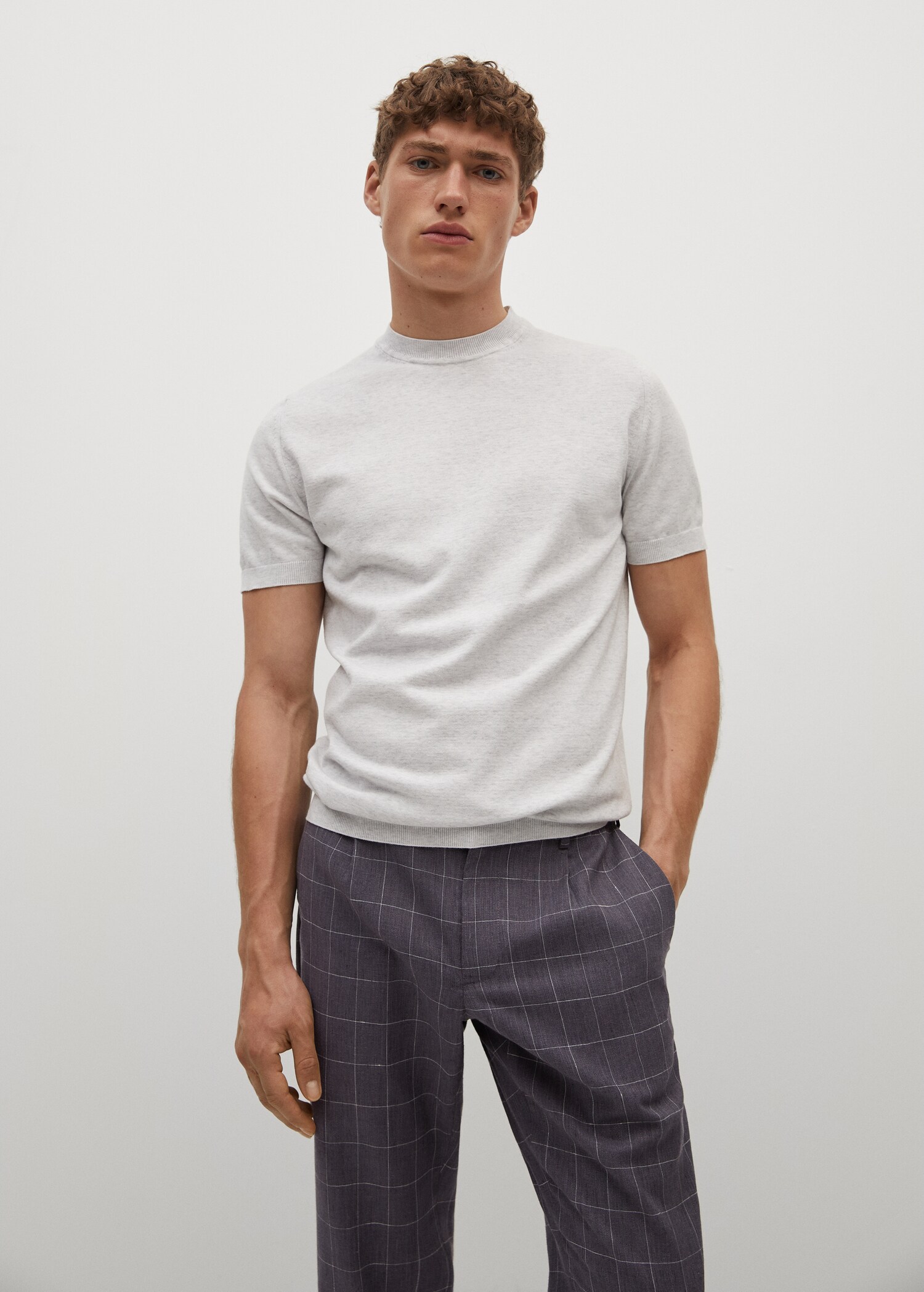 Lněné kalhoty slim fit s kostkou - Detail zboží 2