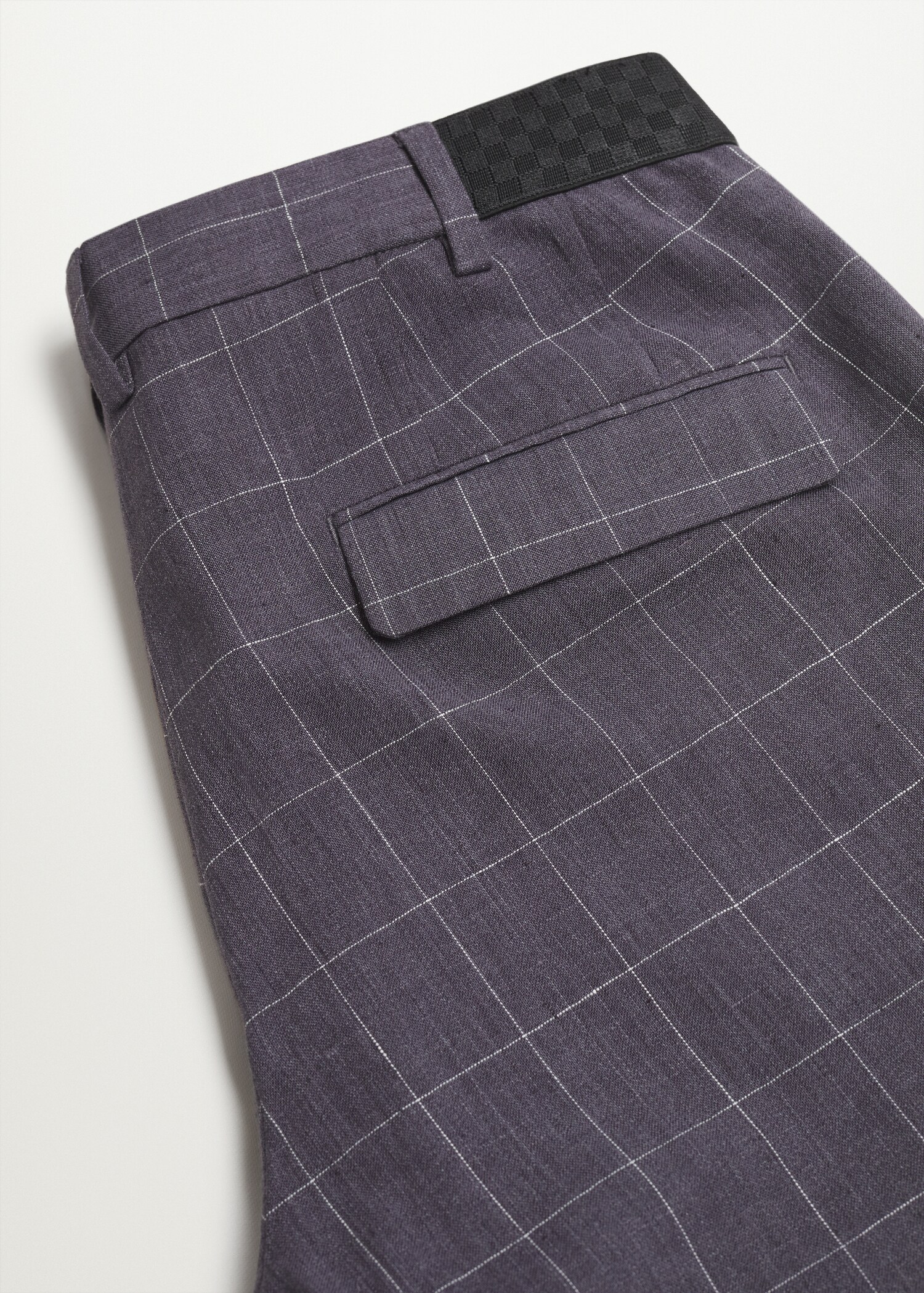Lněné kalhoty slim fit s kostkou - Detail zboží 8