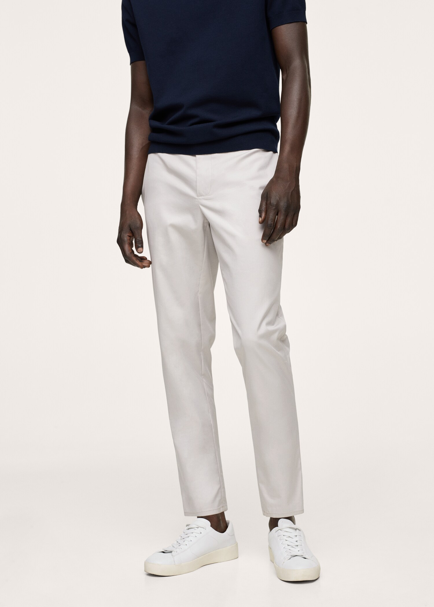 Kalhoty chino slim fit crop - Náhled ve středové rovině