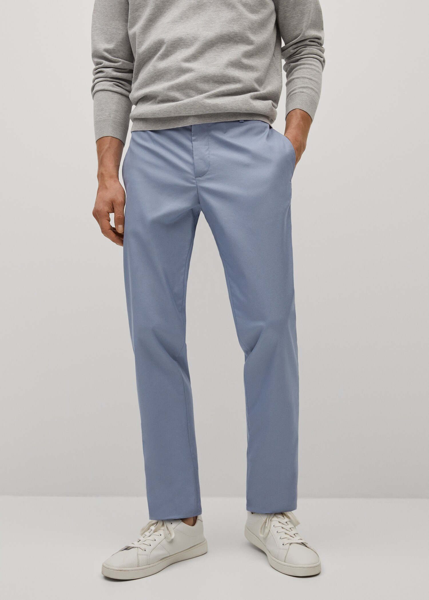 Kalhoty chino slim fit crop - Náhled ve středové rovině