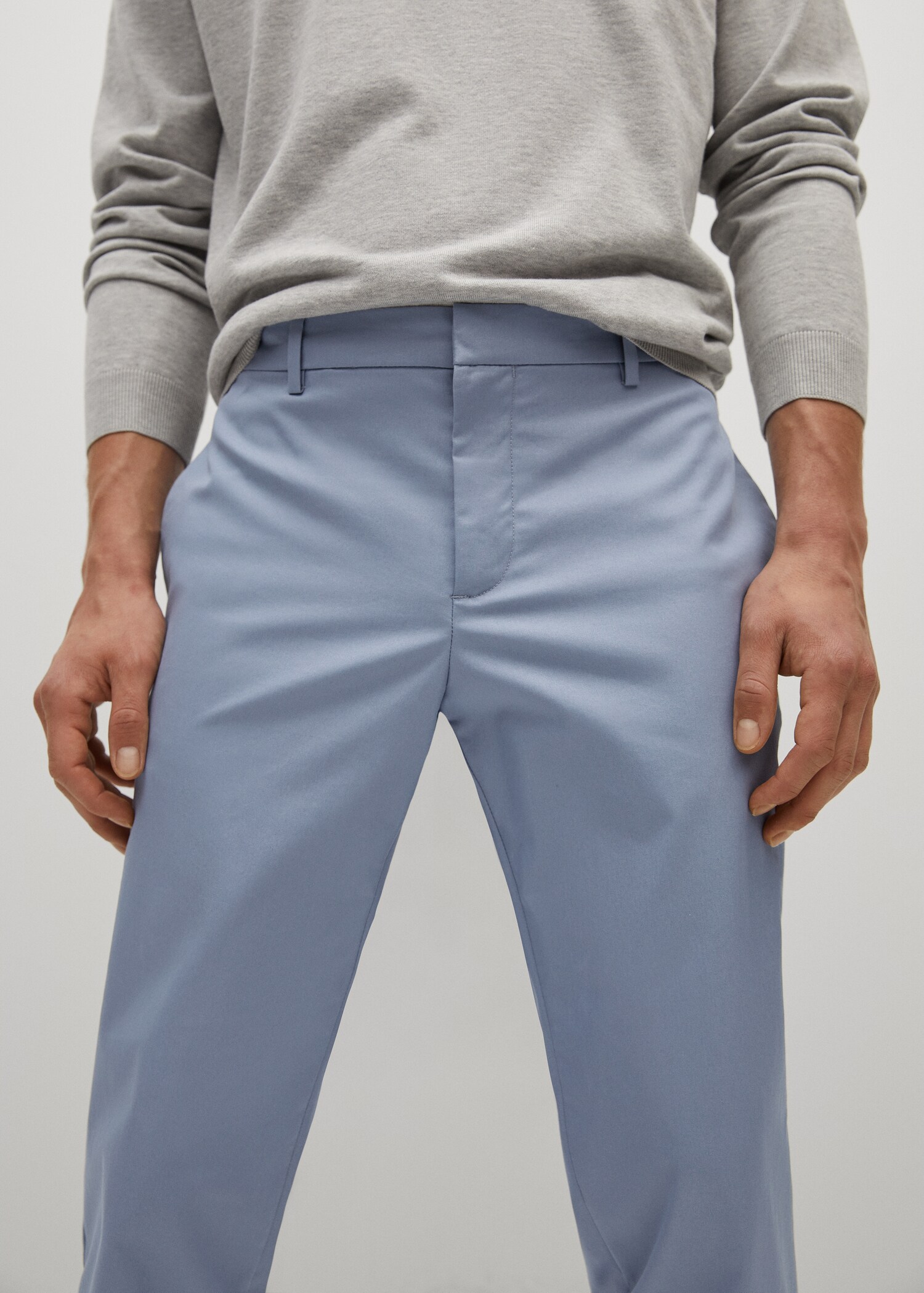 Kalhoty chino slim fit crop - Detail zboží 2