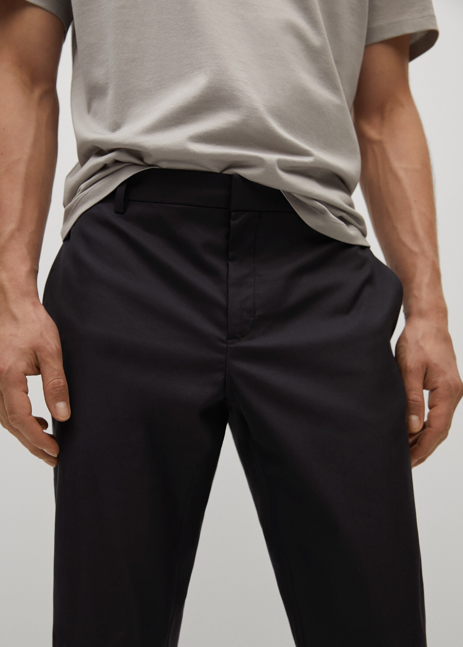 Kalhoty chino slim fit crop - Detail zboží 2