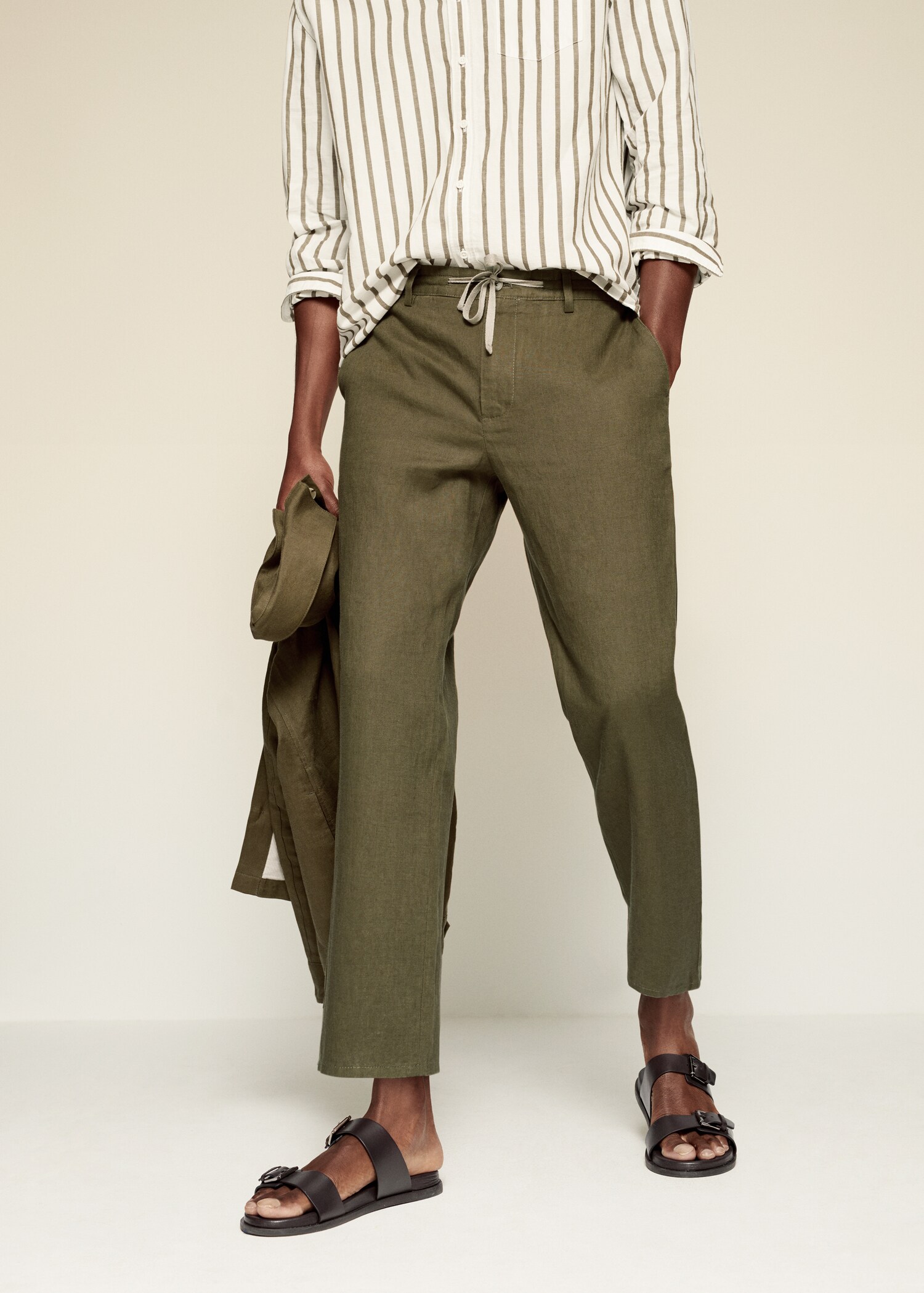 Relaxed-Leinenhose - Mittlere Ansicht