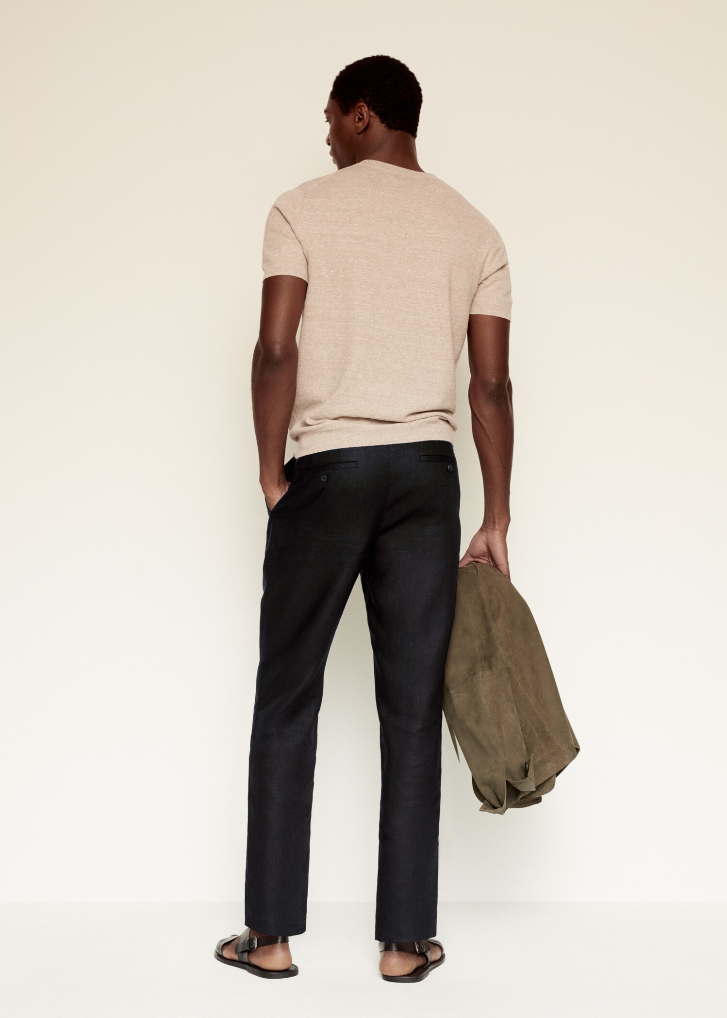 Pantalón relaxed lino  - Reverso del artículo