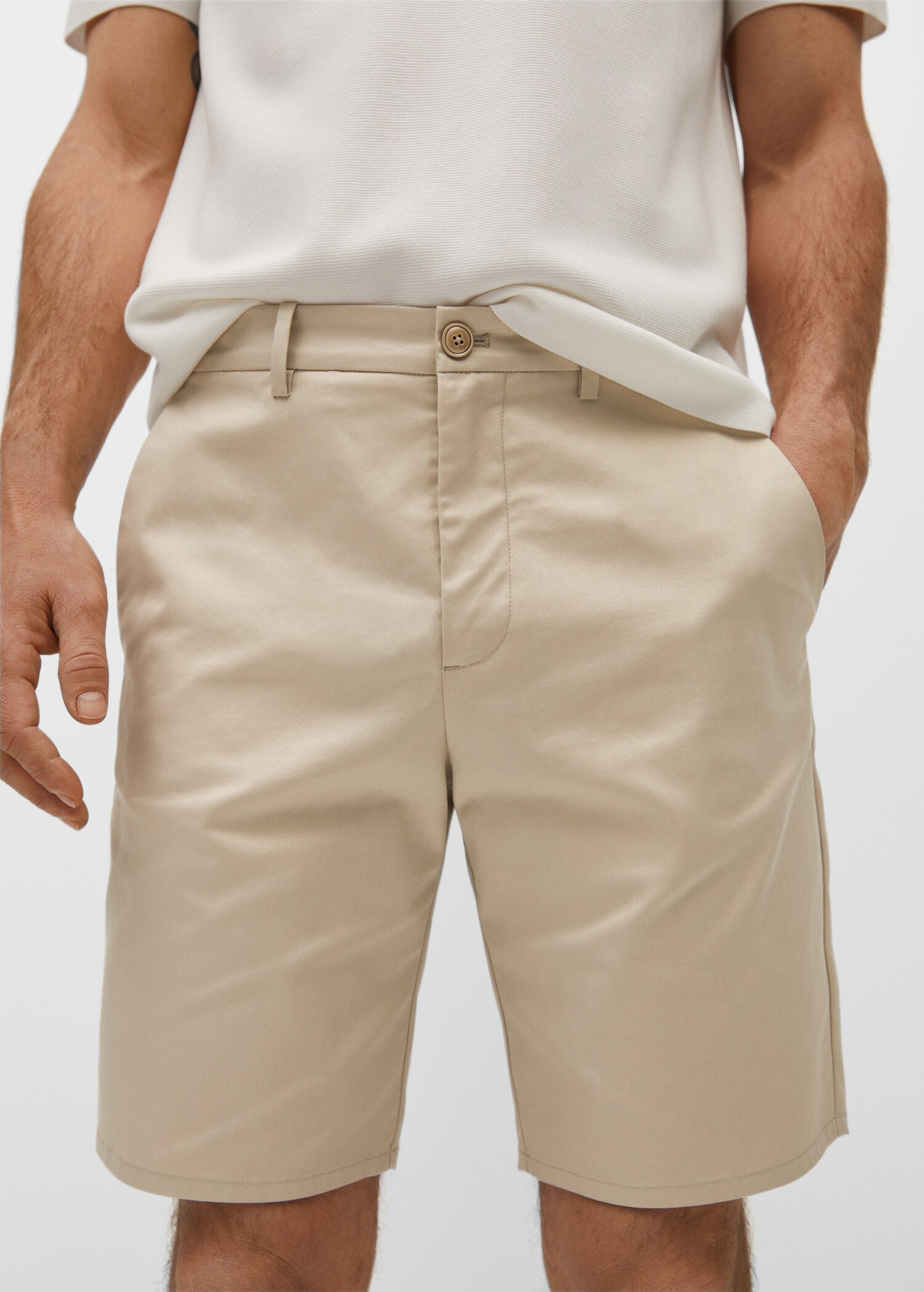 Bavlněné bermudy chino slim fit - Detail zboží 1
