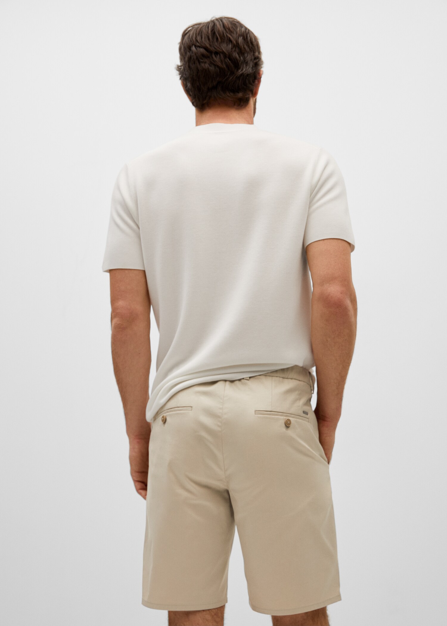 Bavlněné bermudy chino slim fit - Zadní strana zboží