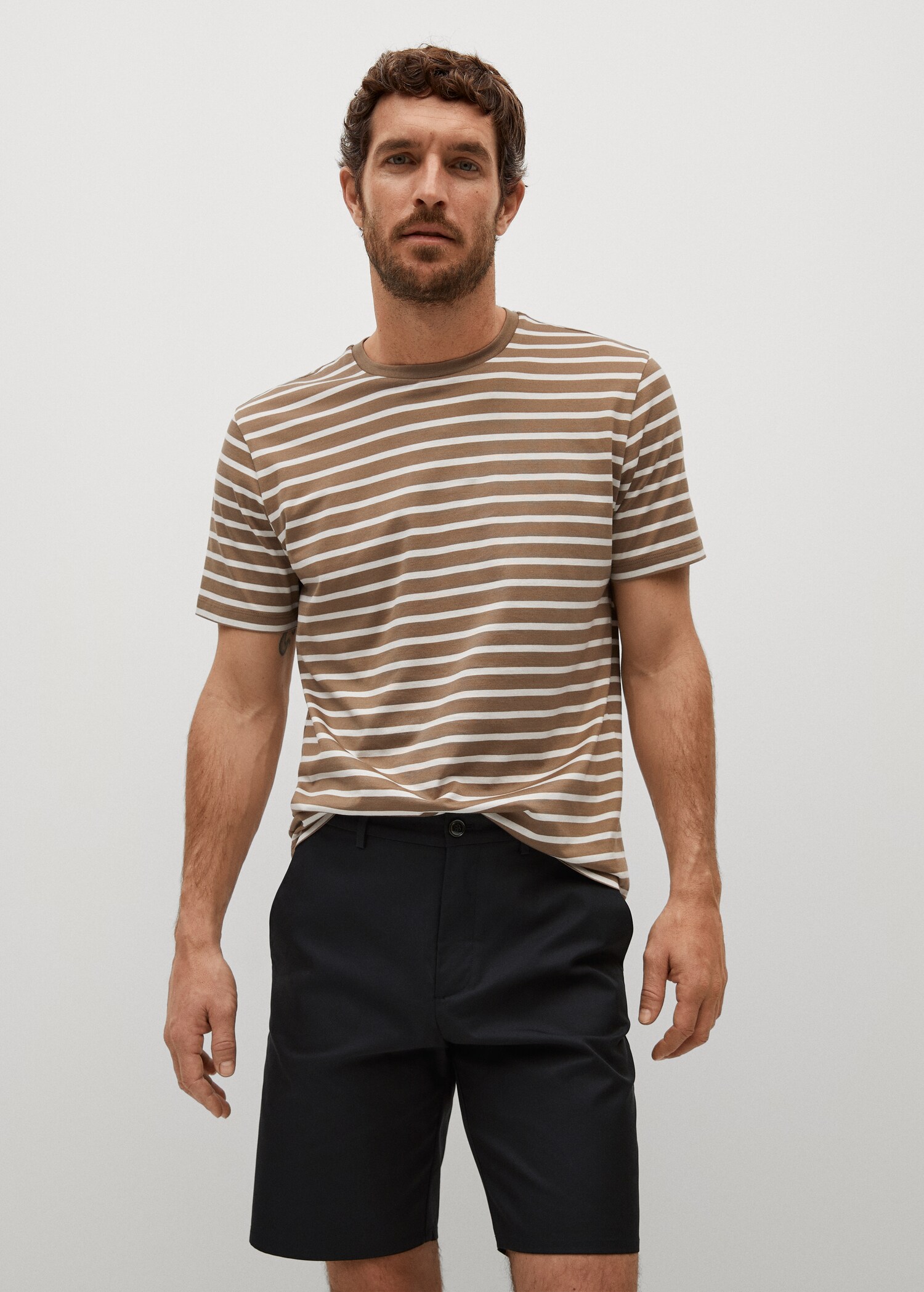 Bavlněné bermudy chino slim fit - Detail zboží 2
