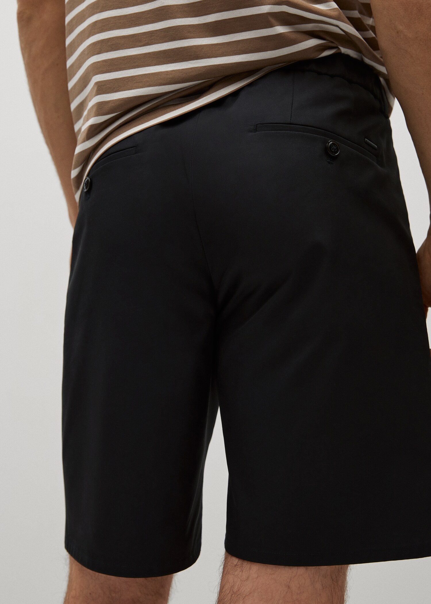 Bavlněné bermudy chino slim fit - Detail zboží 3