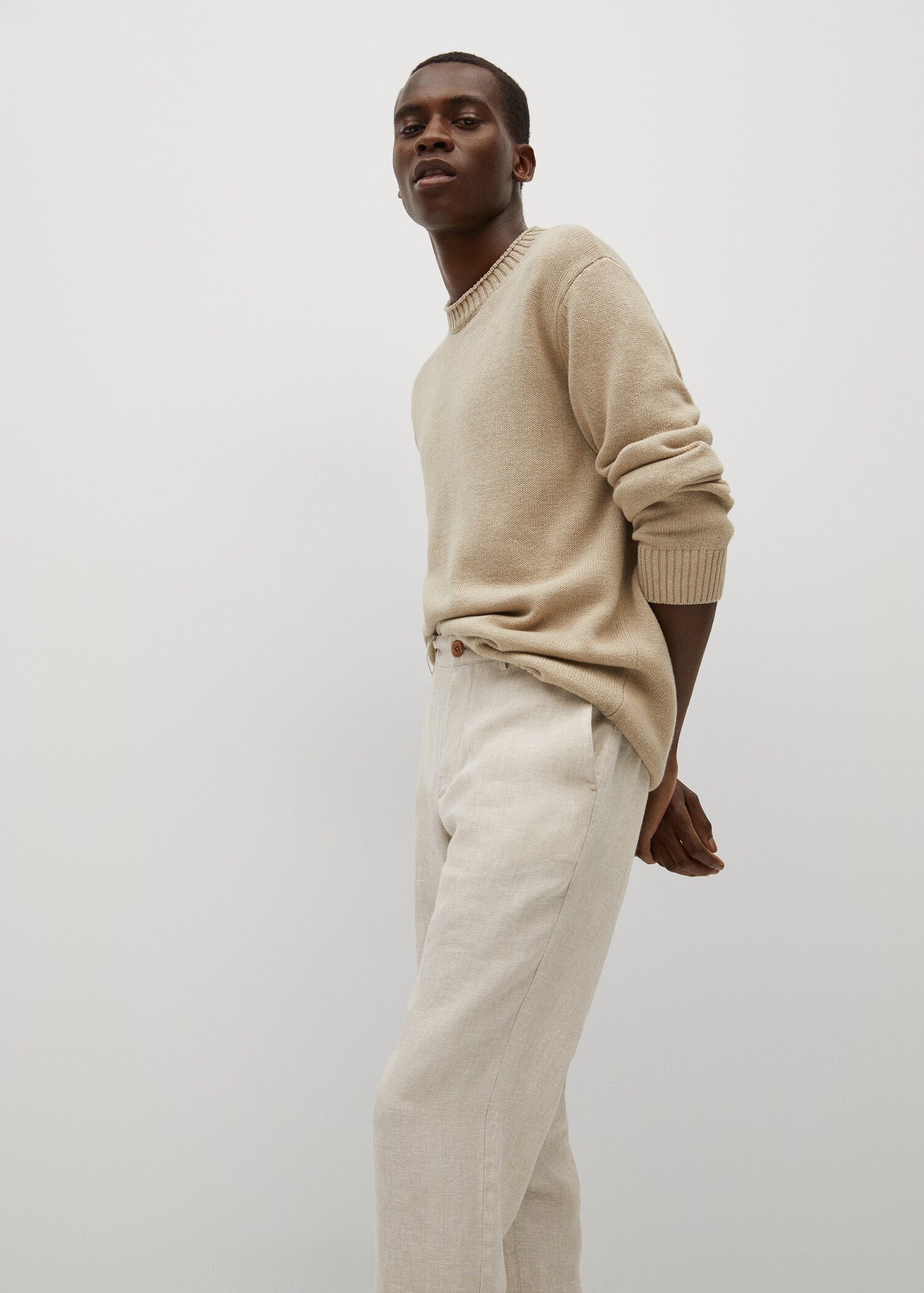 Lněné kalhoty slim fit - Detail zboží 1