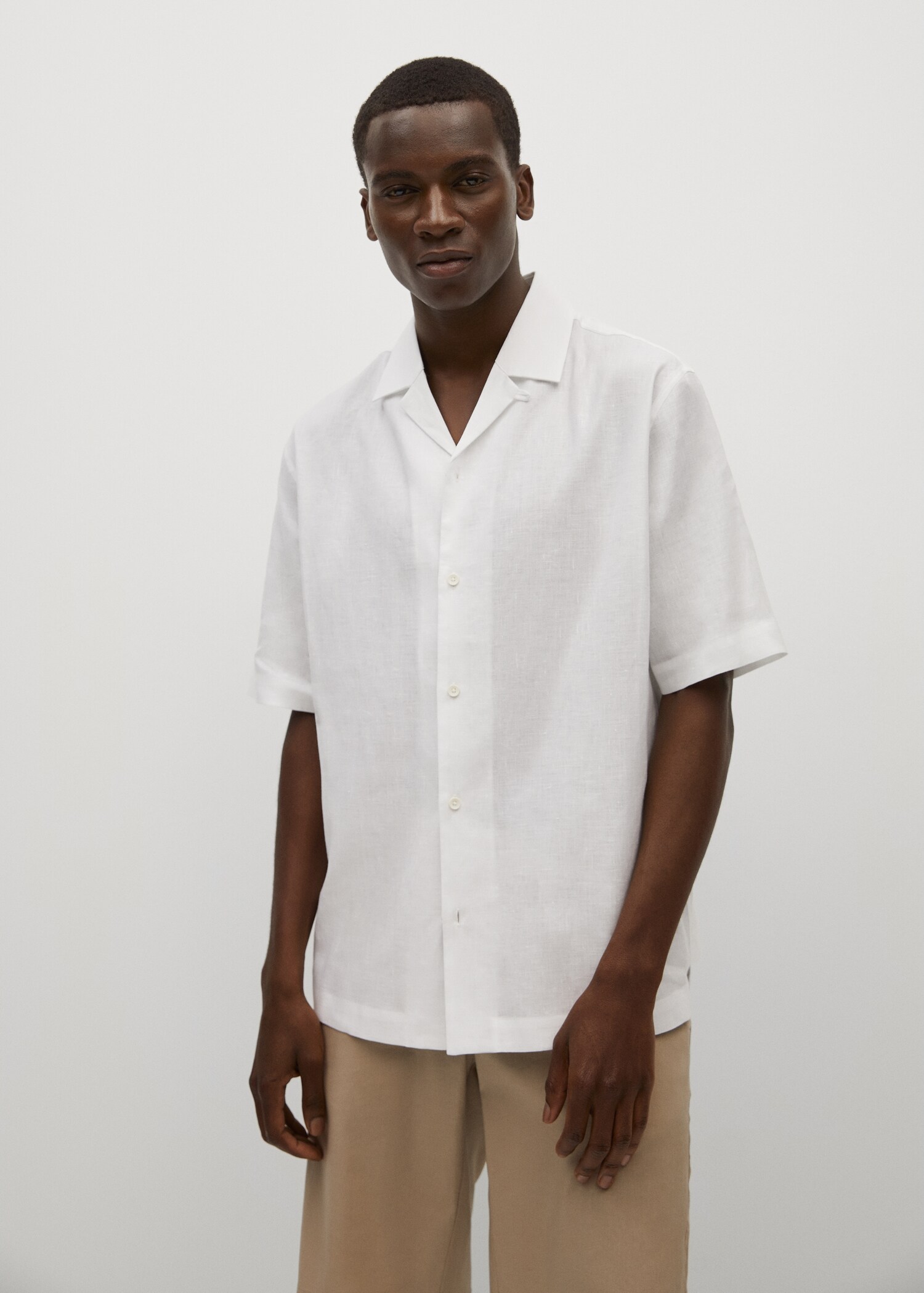 Breathable linen bowling shirt - Medium plane
