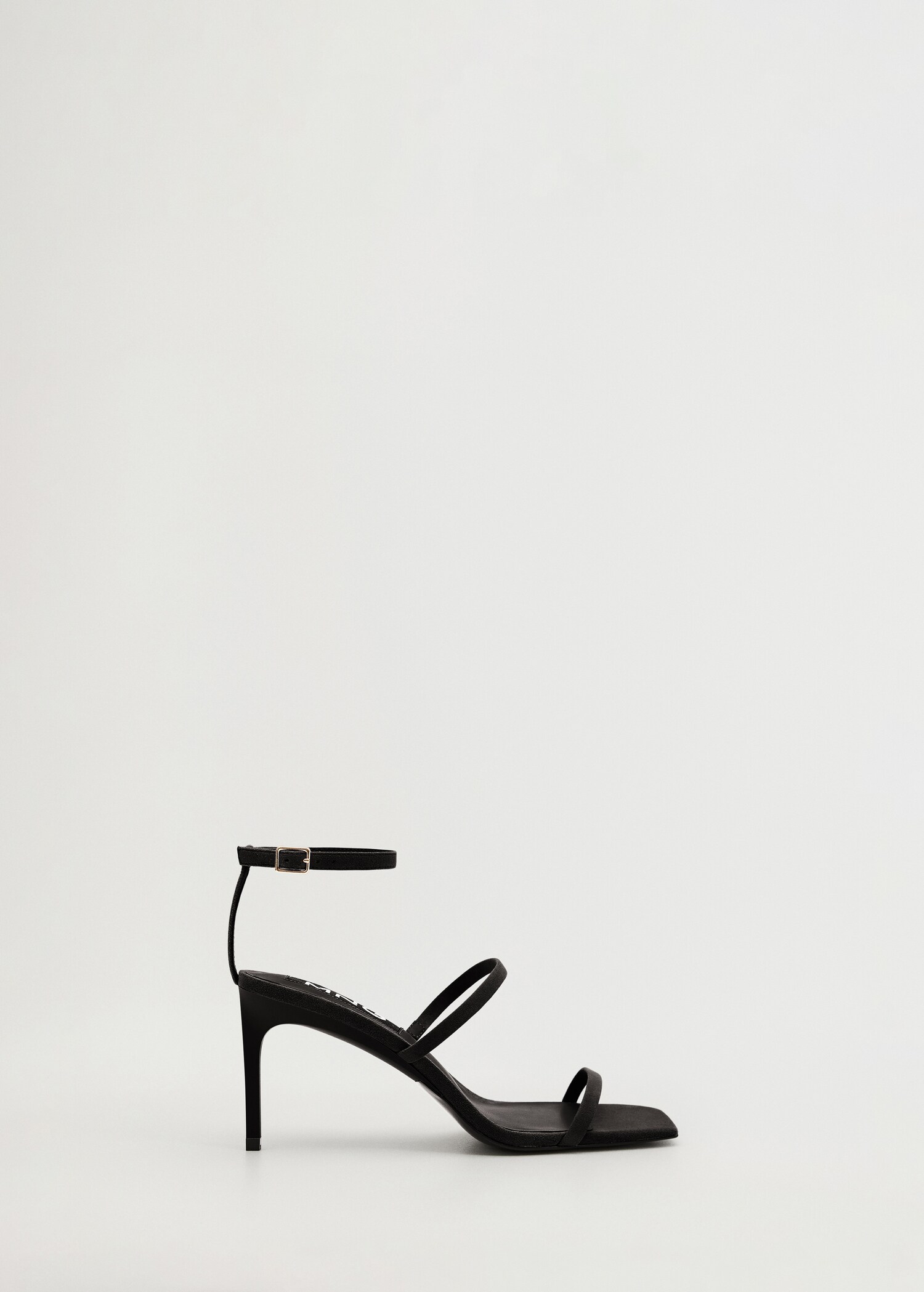 Heeled leather sandals with straps - Article without model