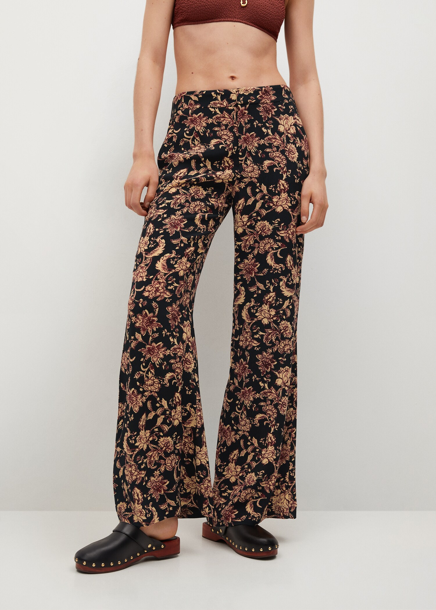 Printed straight trousers - Medium plane