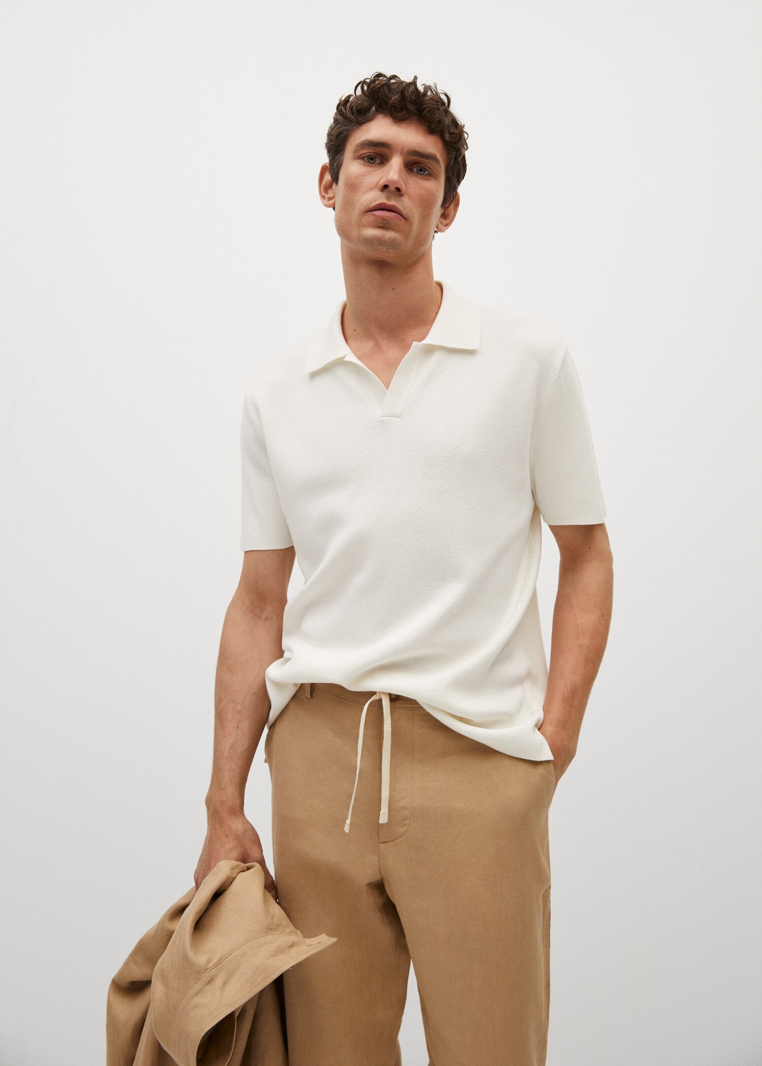 Polo fluido lino - Plano medio