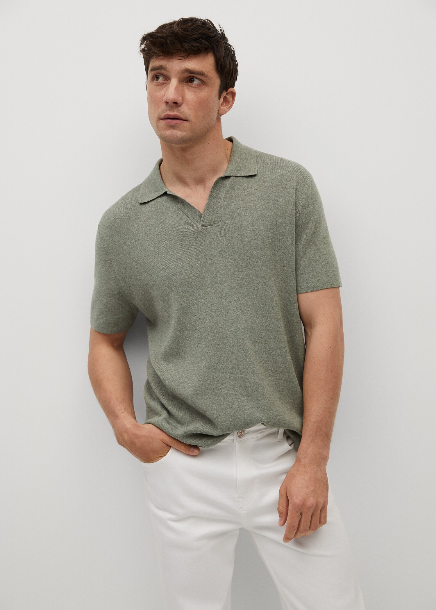 Polo fluido lino - Plano medio
