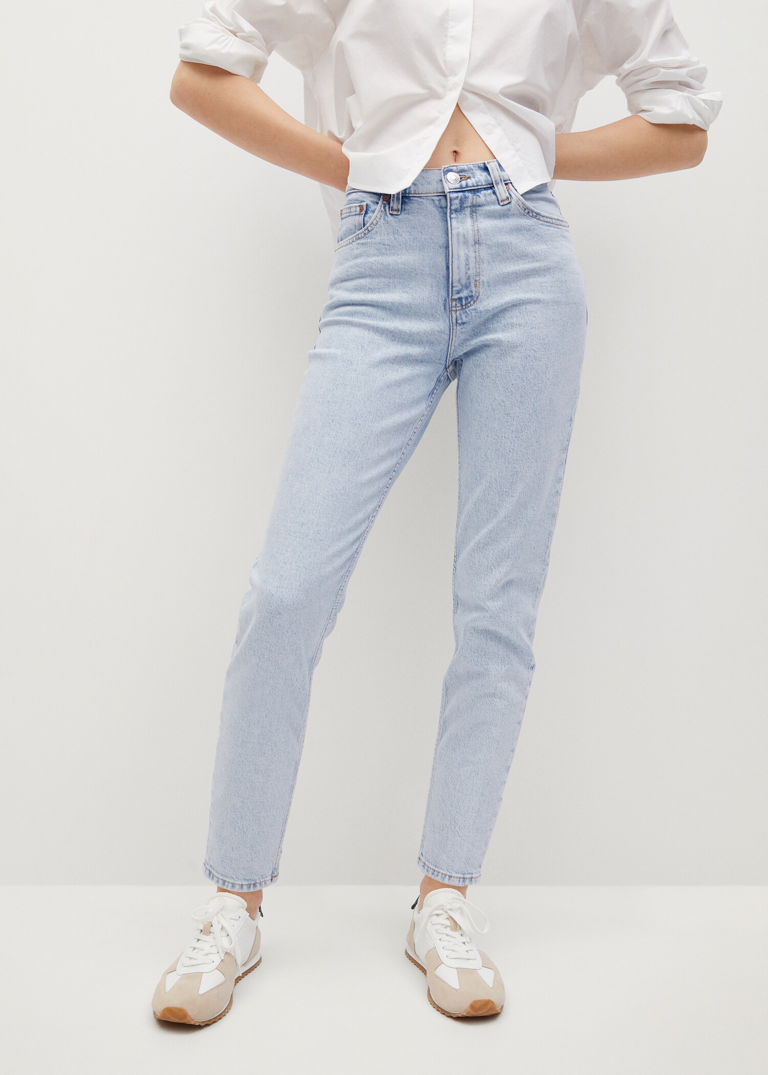 Mom stretch jeans - Medium plane