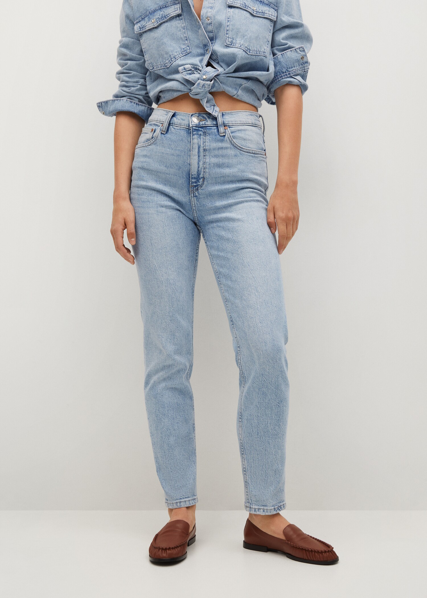 Mom elastic jeans - Medium plane