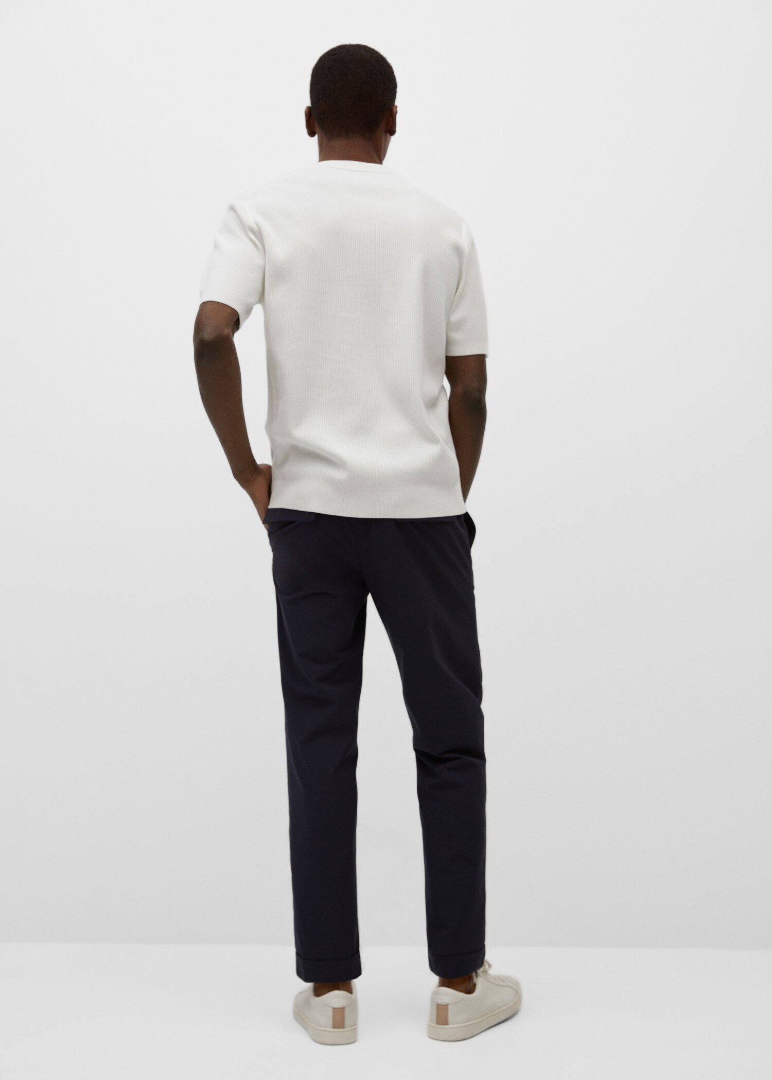 Camiseta punto algodón modal - Reverso del artículo