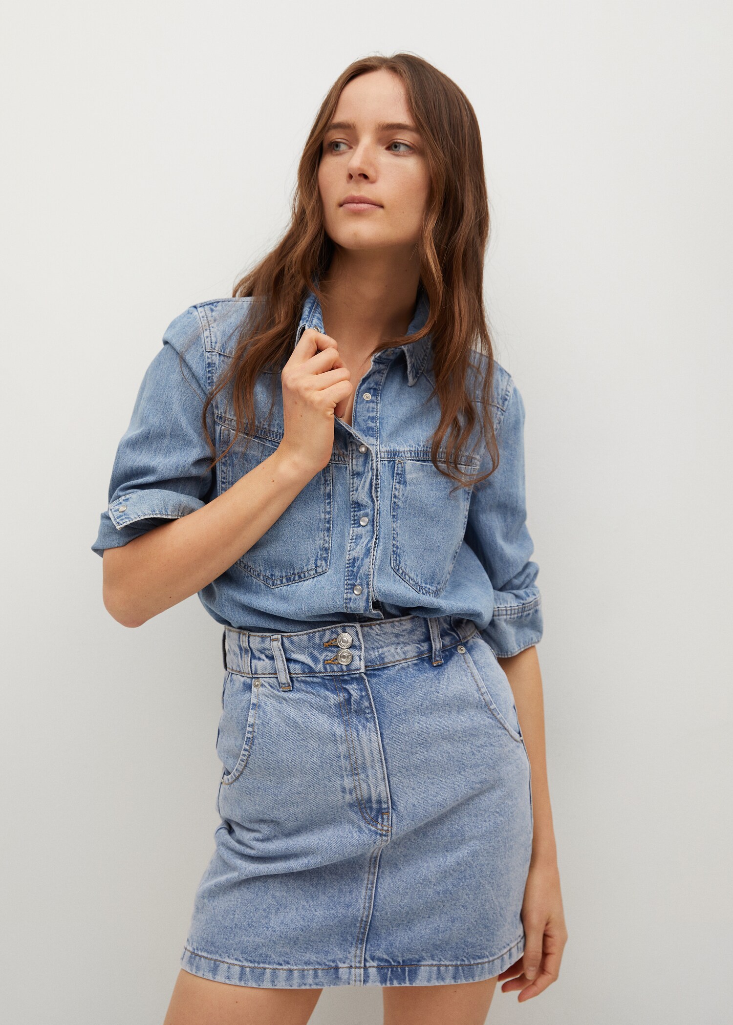 Minifalda denim bolsillos - Detalle del artículo 2